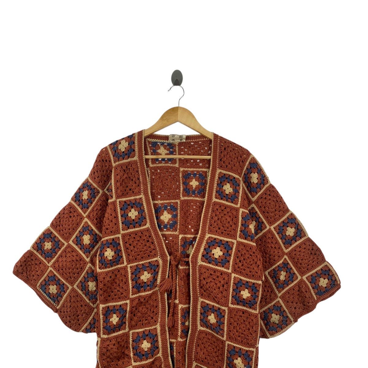 Vintage Vintage 70s KIMONO JAPAN DRAGON Ancient Geometric Coat Size M / US 6-8 / IT 42-44 - 2 Thumbnail