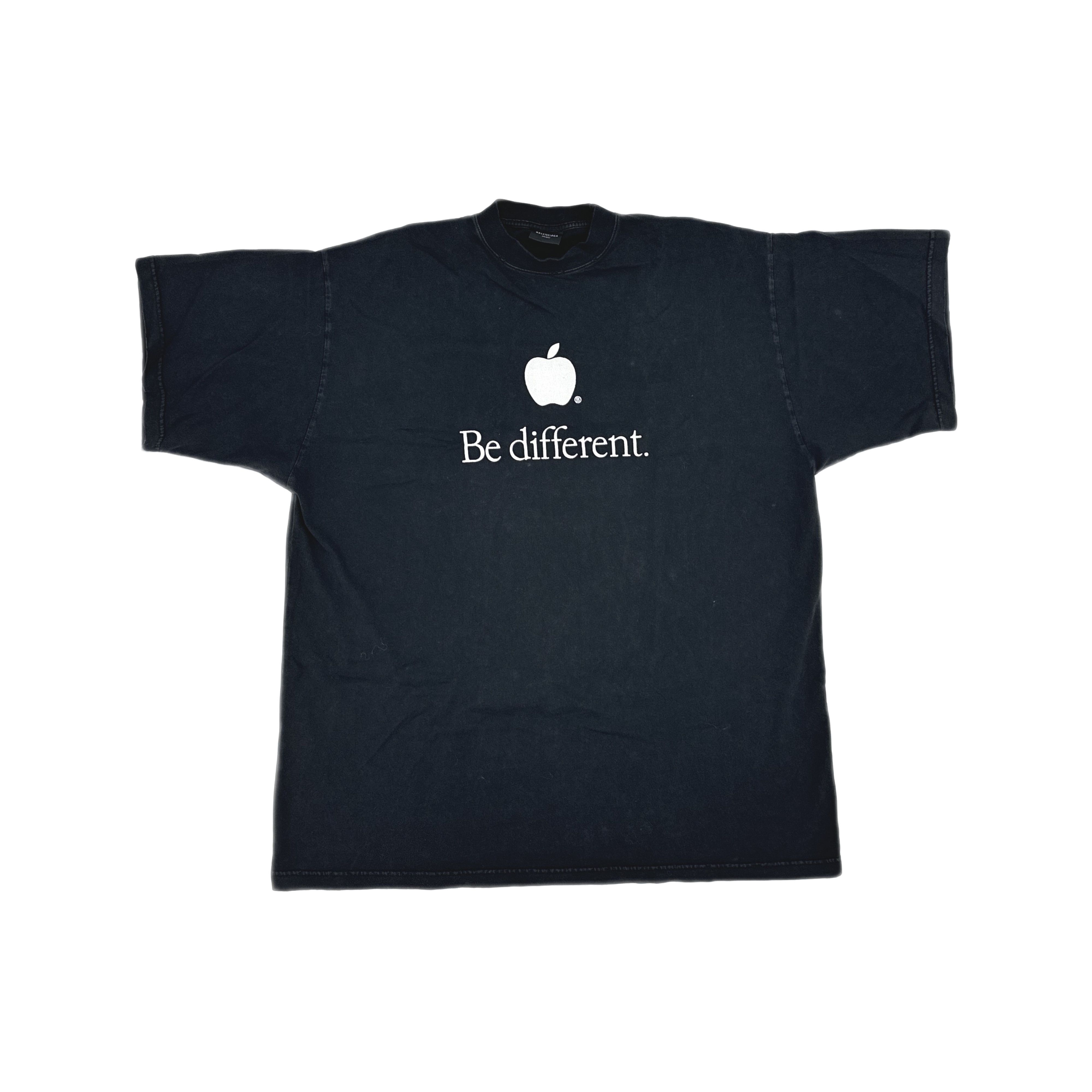 Balenciaga Balenciaga Be Different Apple Logo T-Shirt Size 2 Size US M / EU 48-50 / 2 - 1 Thumbnail