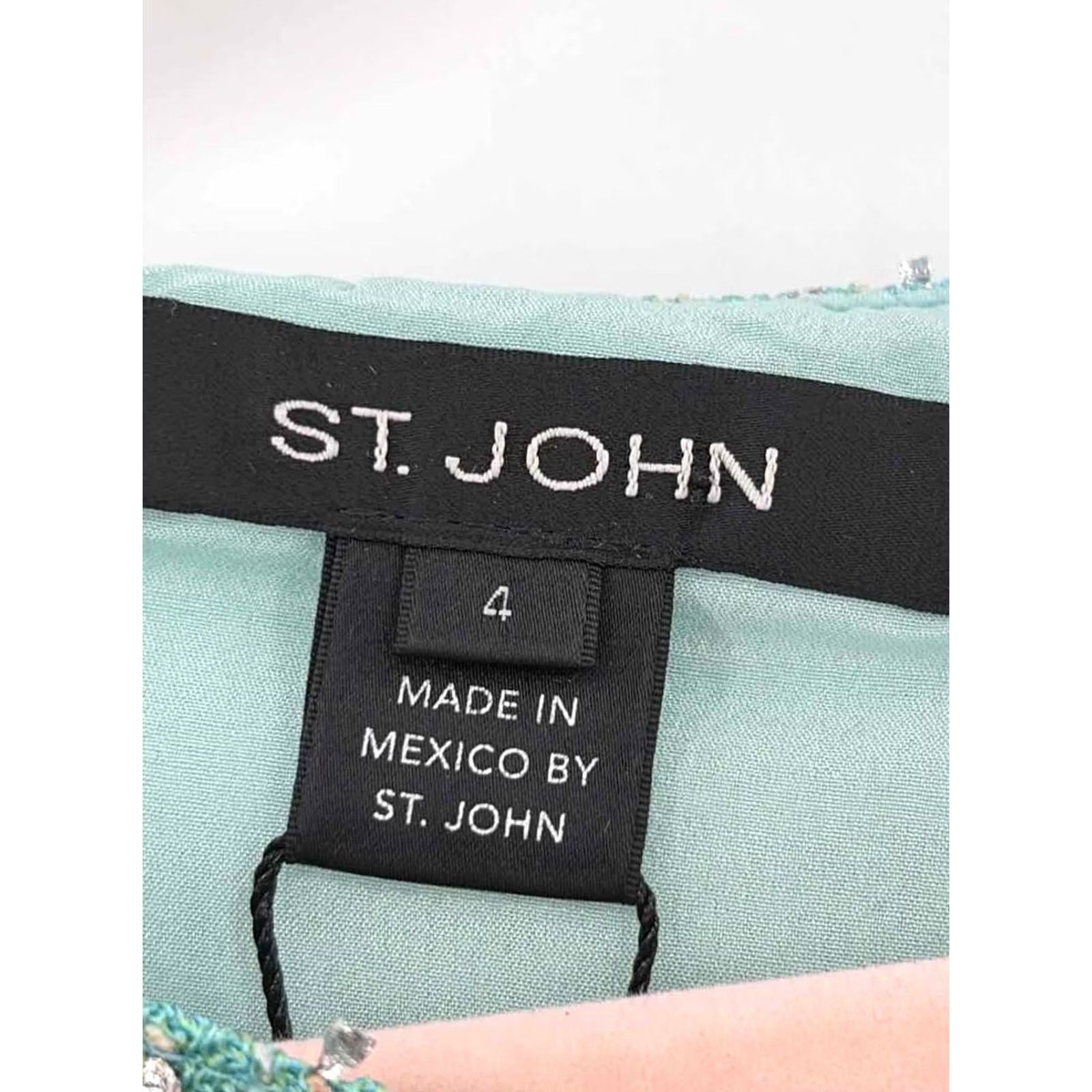 Vintage St John Dress Long Sleeve Midi Metallic Blue Size 4 Pre-Owned Size S / US 4 / IT 40 - 3 Thumbnail