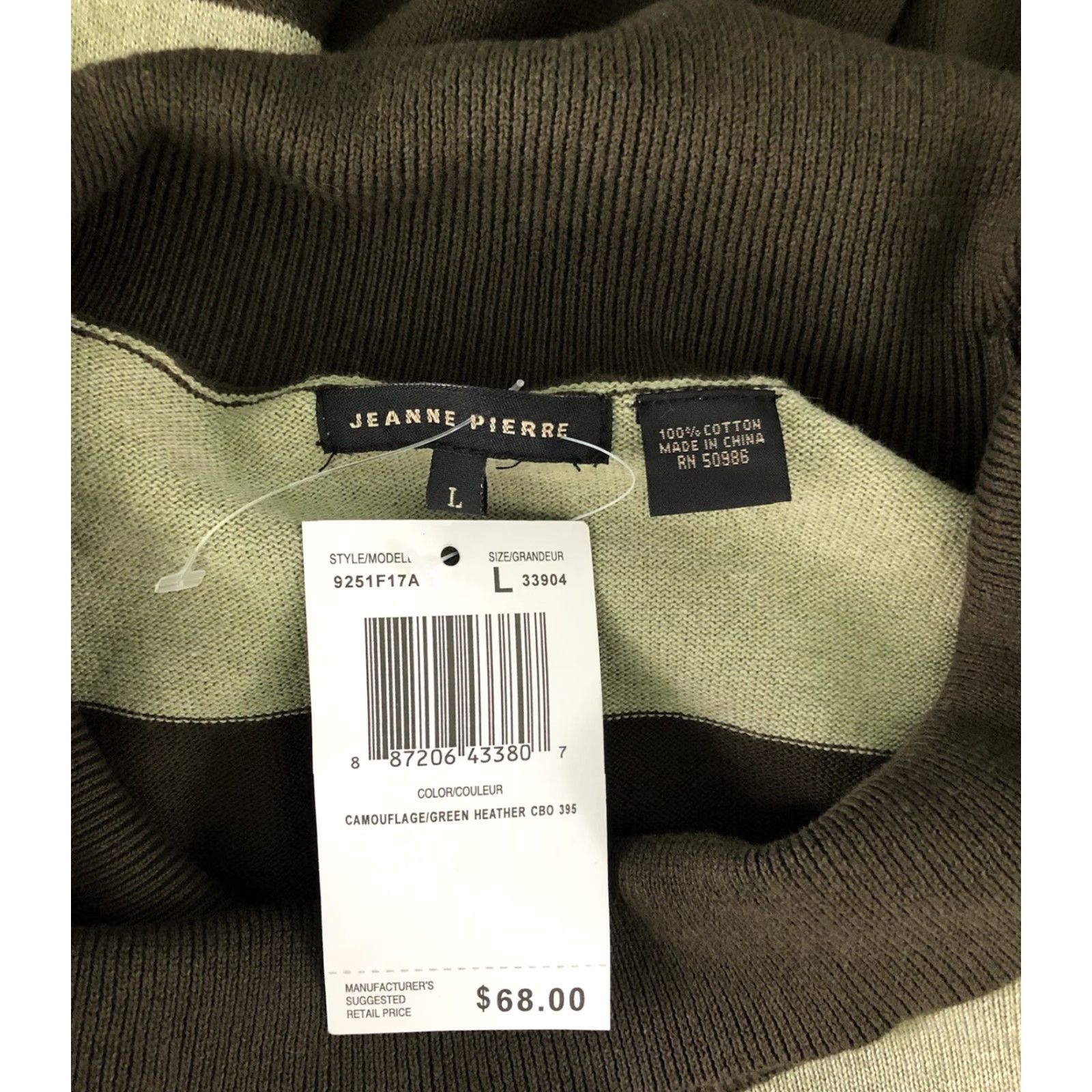 Vintage Jeanne Pierre Tunic Sweater L Green Stripe Pockets Boat Neck Grunge Retro Punk Emo Size L / US 10 / IT 46 - 4 Thumbnail