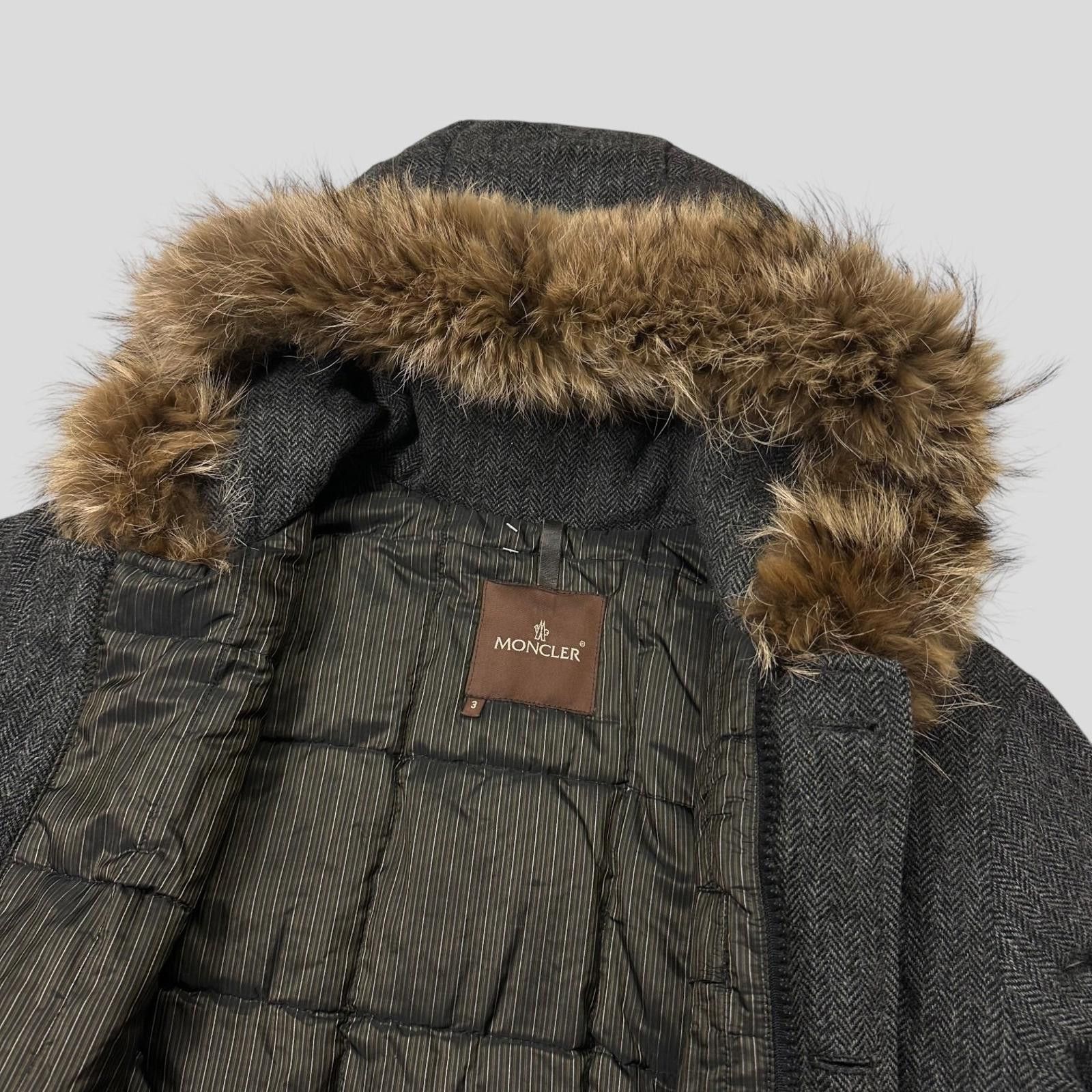 Moncler Moncler 00’s Herringbone Wool Down Detachable Fur Jacket - L Size US L / EU 52-54 / 3 - 5 Thumbnail