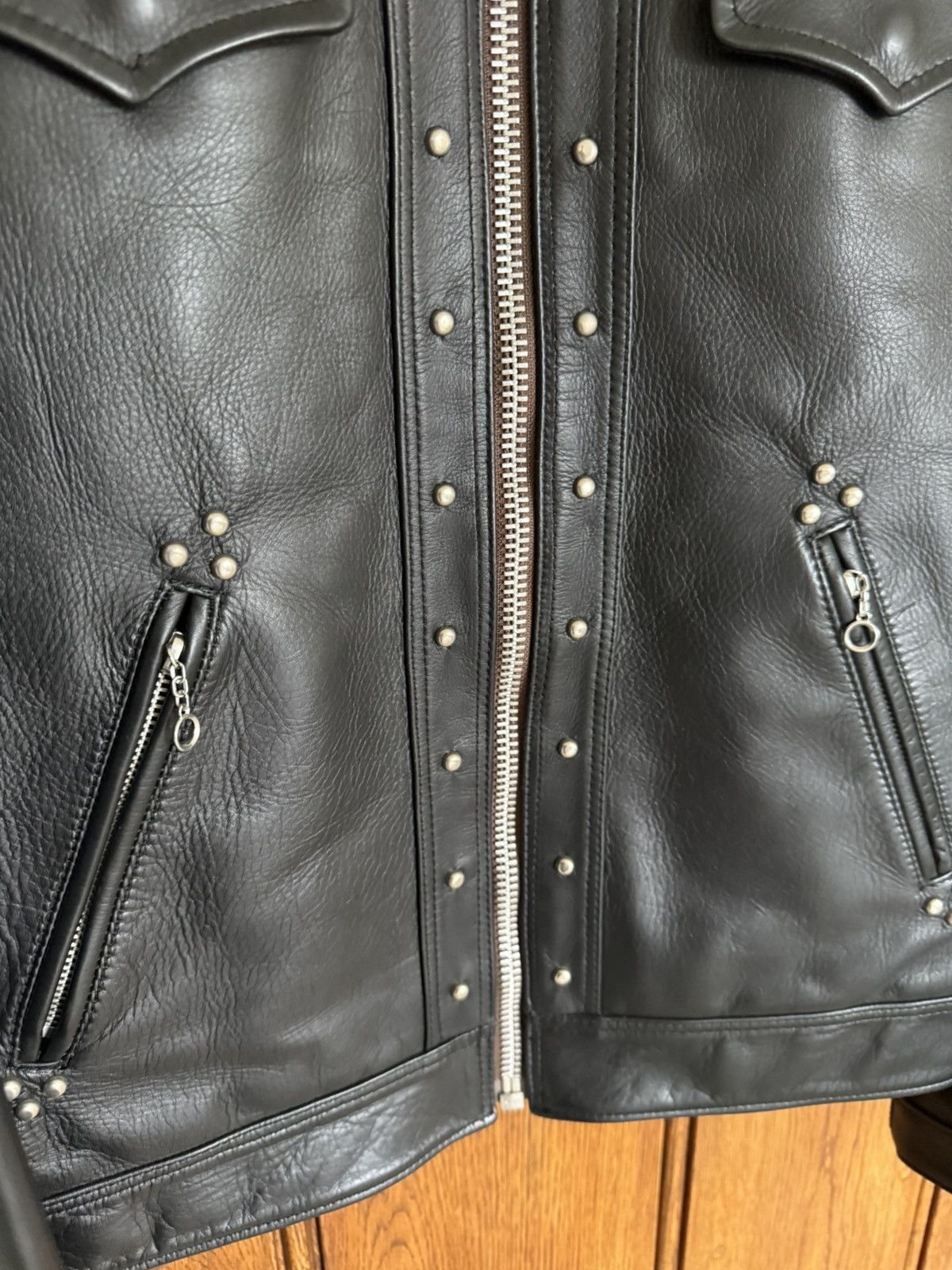 Undercover Grail Undercover leather studded trucker jacket 3 S M biker Size US M / EU 48-50 / 2 - 15 Thumbnail
