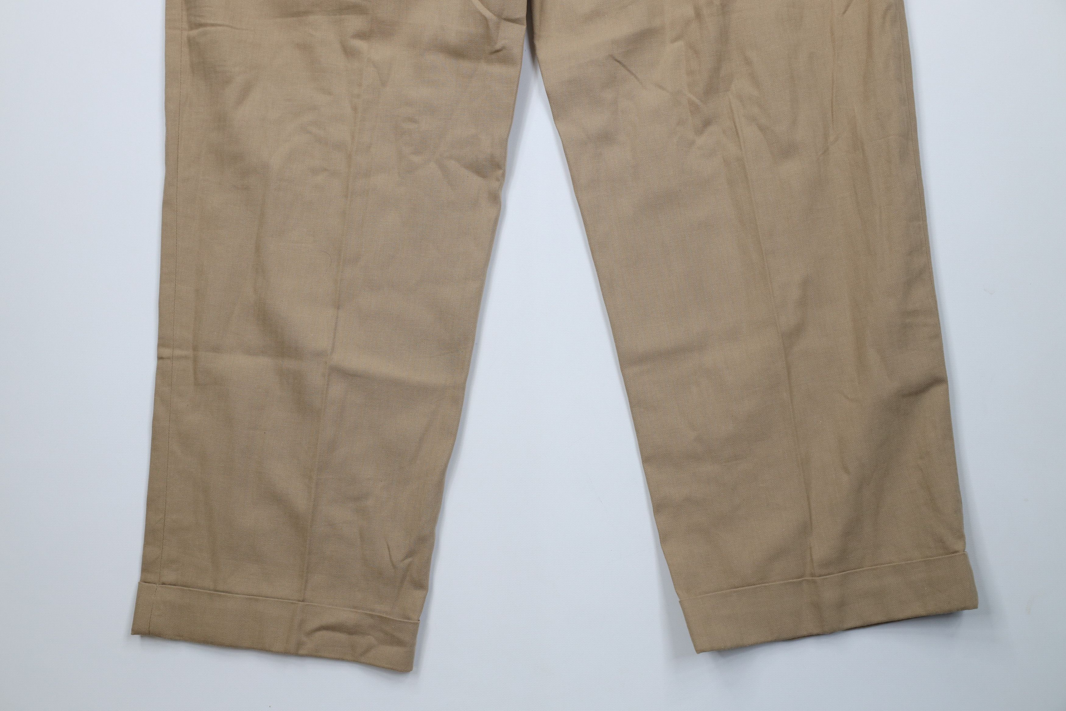 Ralph Lauren Vintage 90s Ralph Lauren Wide Leg Chino Pants Beige Cotton Size US 38 / EU 54 - 11 Thumbnail