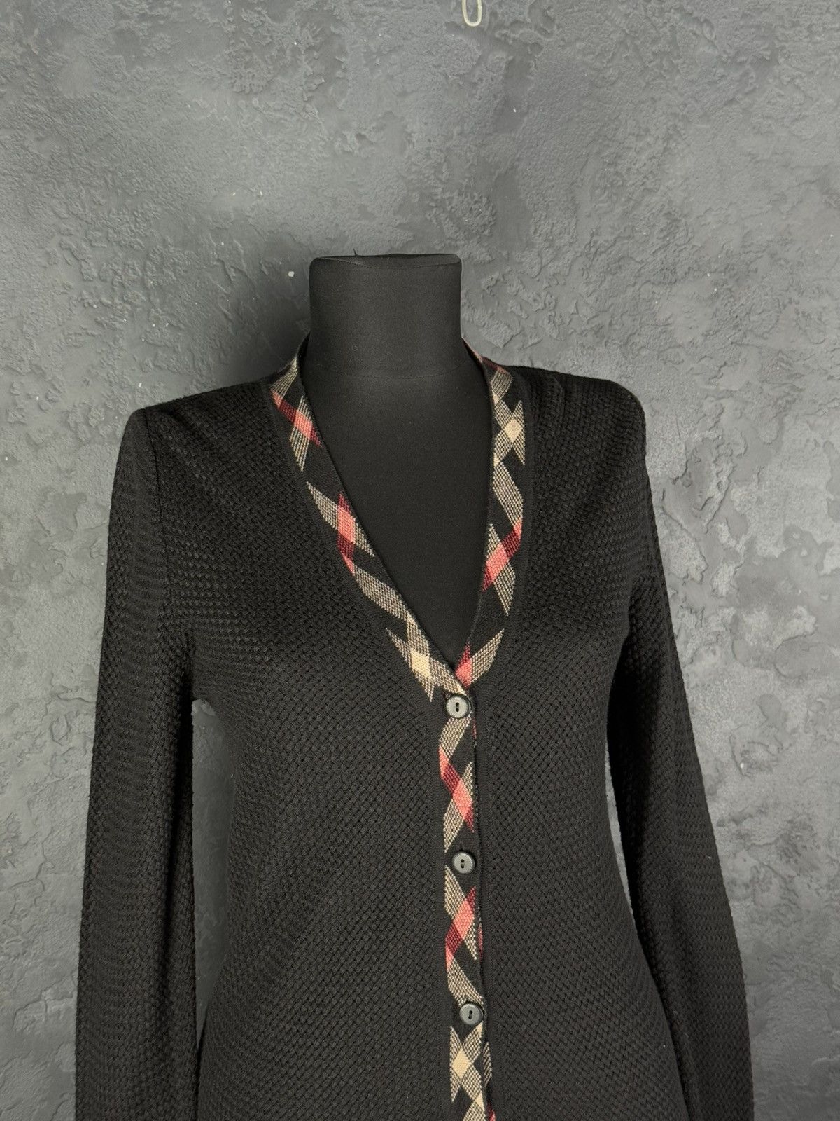 Burberry BURBERRY BRIT Black Viscose Silk Knit Cardigan Sweater SizeM Size M / US 6-8 / IT 42-44 - 5 Thumbnail