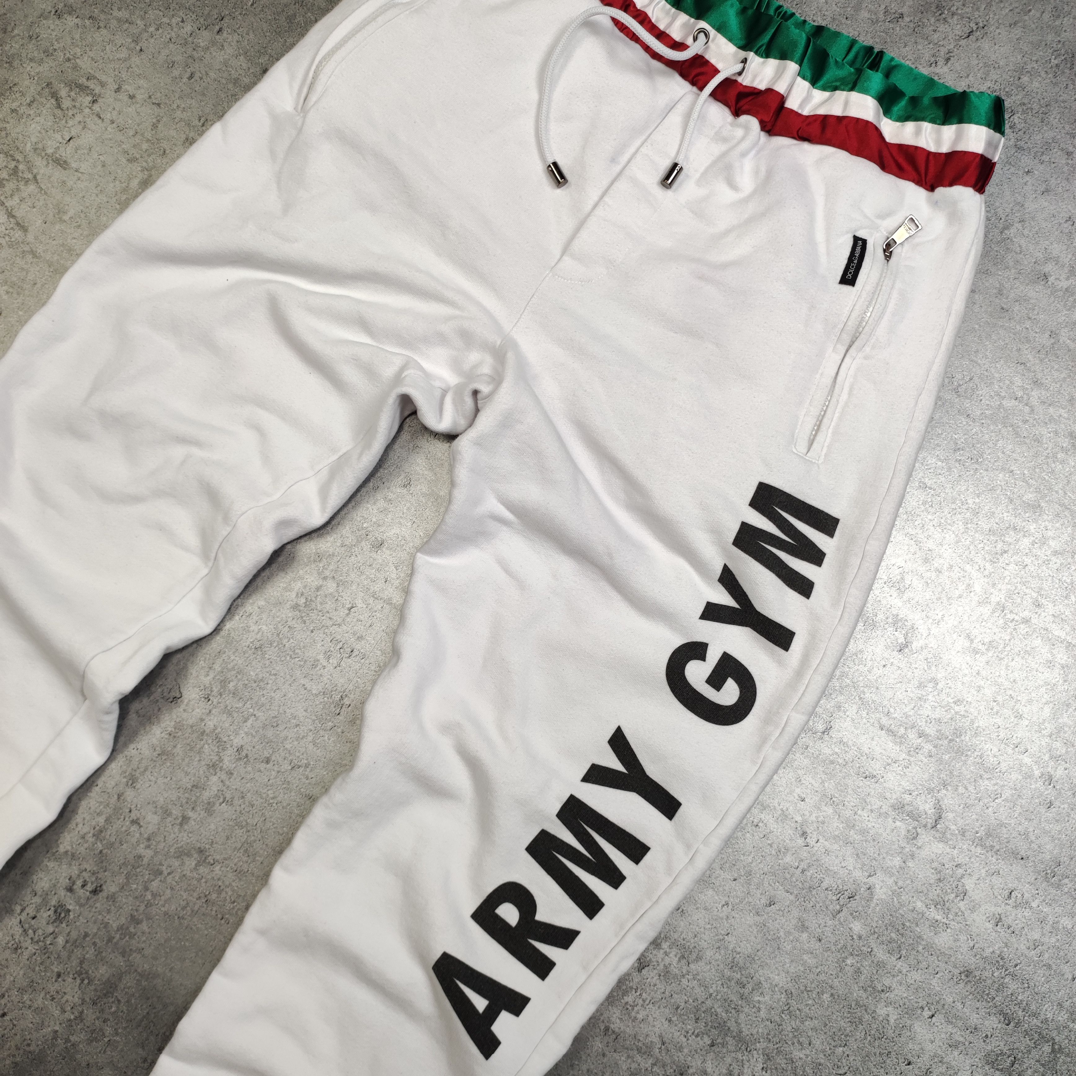 Dolce & Gabbana RARE Dolce & Gabbana White Italy Army Gym Jogger Sweatpants Size US 32 / EU 48 - 4 Thumbnail