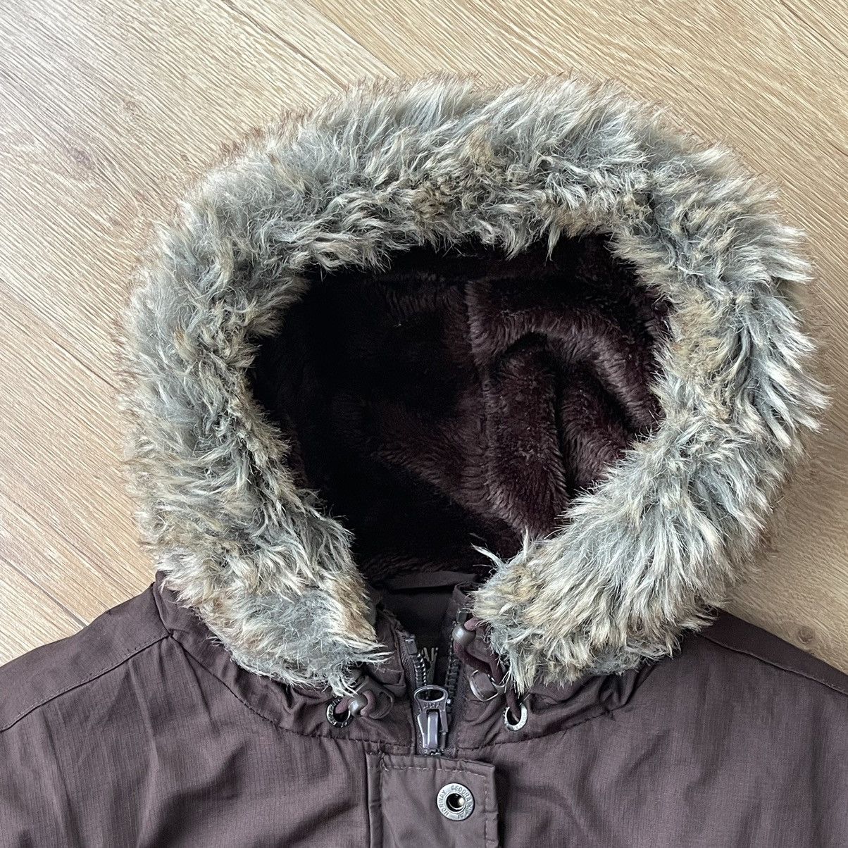 If Six Was Nine Vintage Fur Multi Pocket Bomber Jacket LGB Style Size US L / EU 52-54 / 3 - 8 Thumbnail