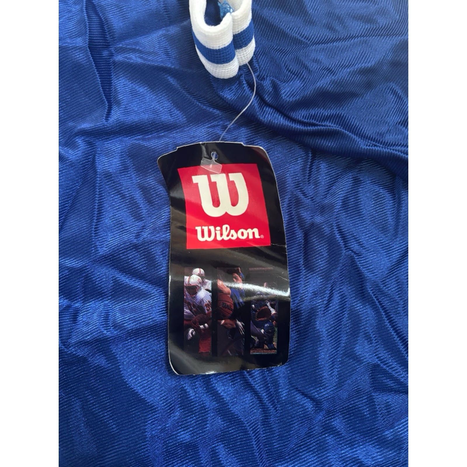 Wilson VINTAGE Wilson Basketball Jersey Tank Top Mens Large NOS NWT 90s USA Made Royal Blue & White Jersey 90s Basketball Tank Mens L USA Size US L / EU 52-54 / 3 - 2 Thumbnail