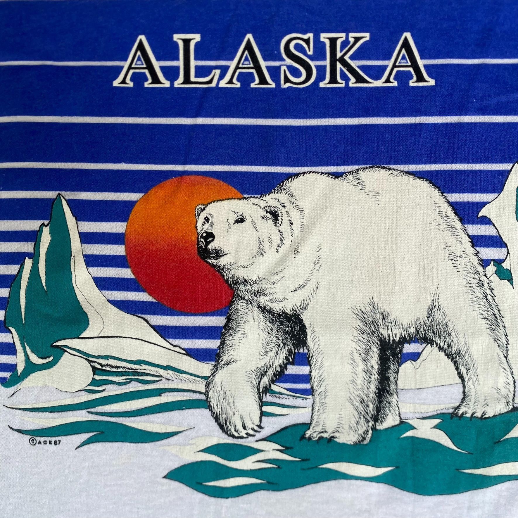 Jerzees Vintage 90s Alaska Polar Bear Shirt Nature Animal Tee Size US XL / EU 56 / 4 - 3 Thumbnail