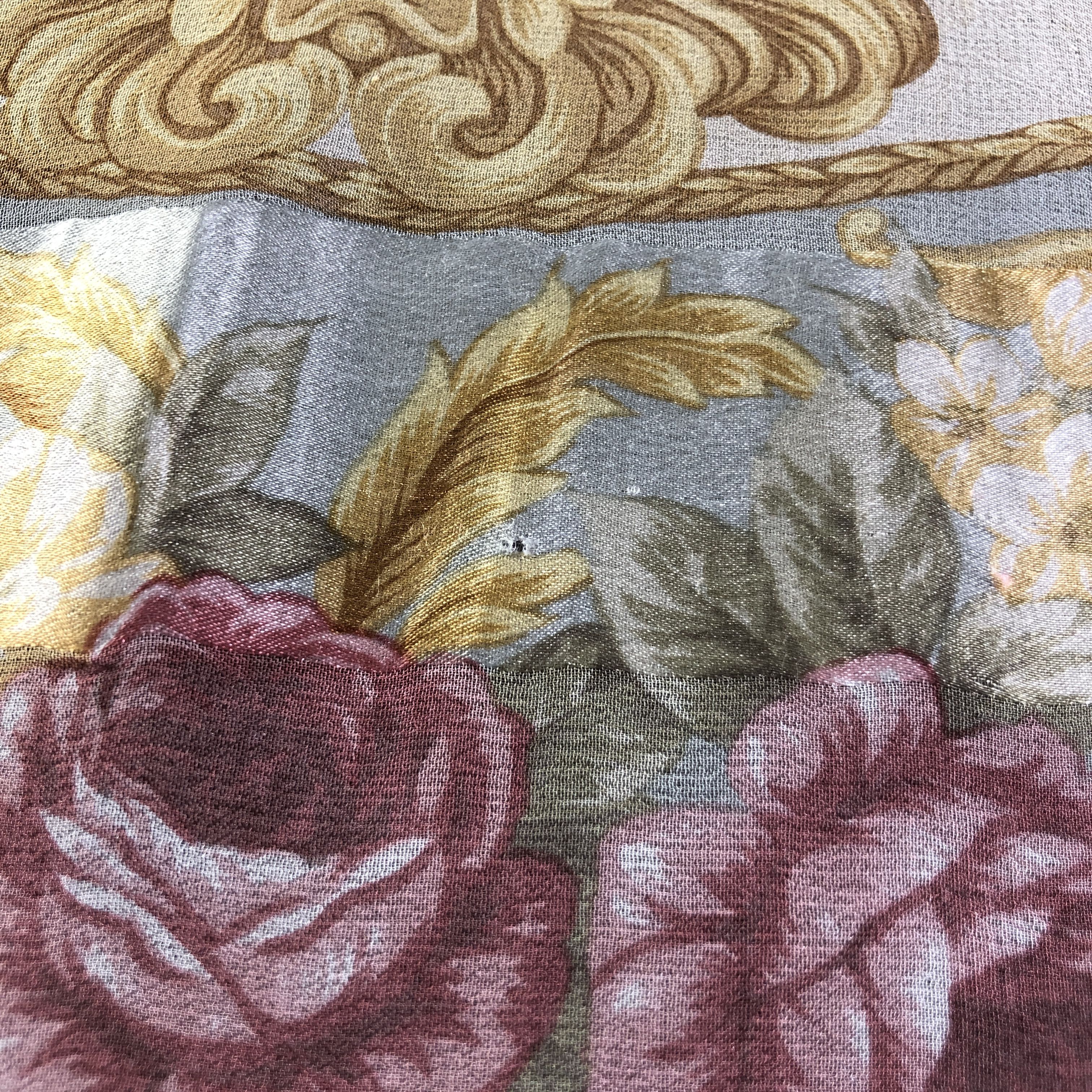 Japanese Brand Torrente Floral Luxury Silk Scarf M1030 Size ONE SIZE - 6 Thumbnail