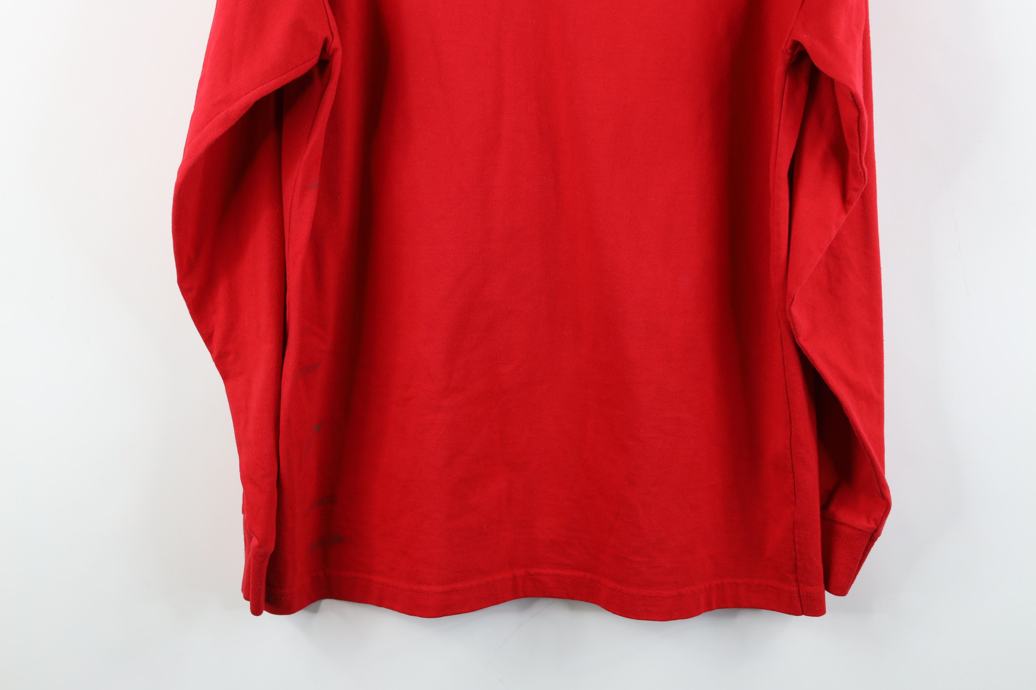 Vintage Vintage 90s Streetwear Mock Neck Long Sleeve T-Shirt Red USA Size US XL / EU 56 / 4 - 13 Thumbnail