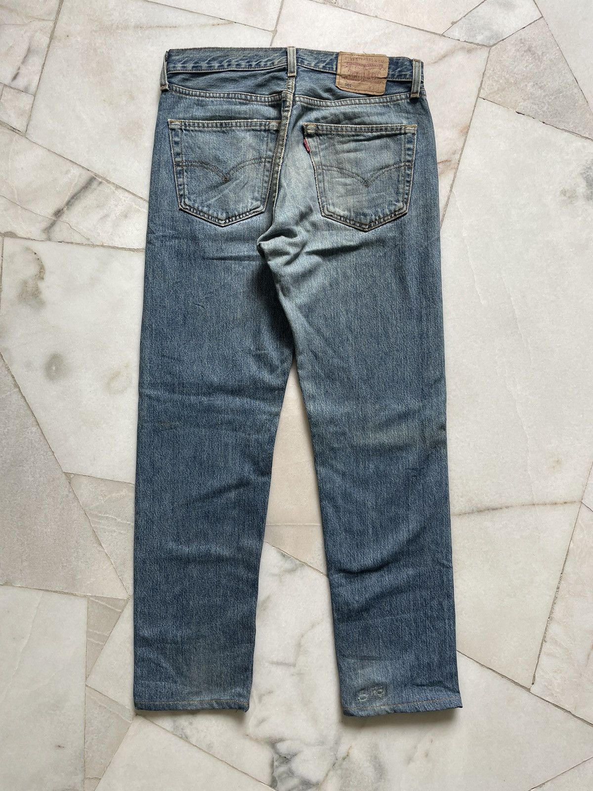 Levi's Vintage Levis 501 Blue Washed Jeans Size US 30 / EU 46 - 2 Thumbnail