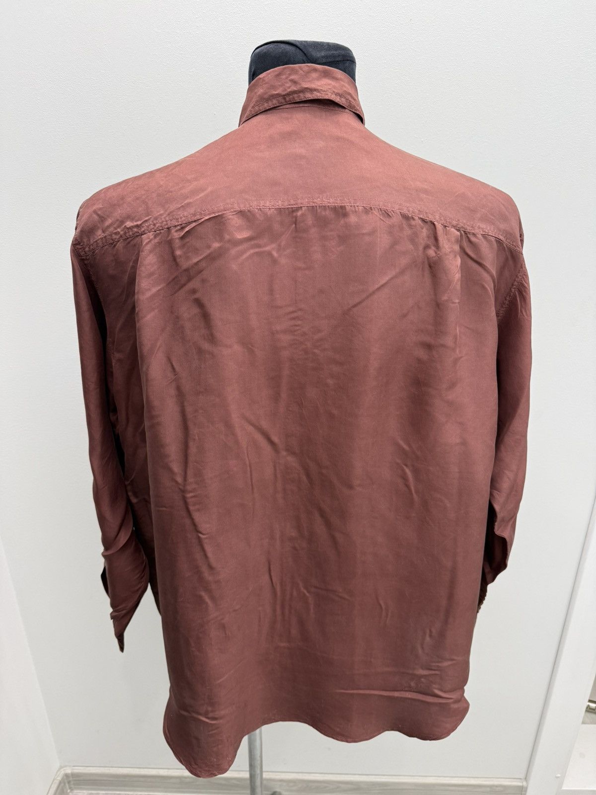 Valentino Vintage Valentino Uomo 100% Silk Long Sleeve Shirt Size US L / EU 52-54 / 3 - 2 Thumbnail