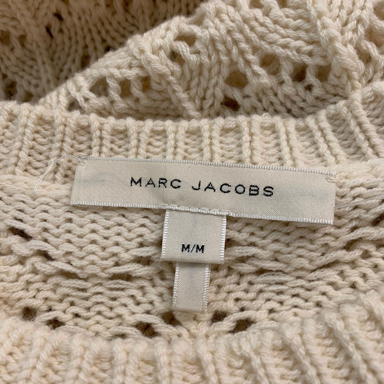 Marc Jacobs MARC JACOBS Size M Cream Gold Wool Cashmere Payettes Sweater Size M / US 6-8 / IT 42-44 - 5 Thumbnail