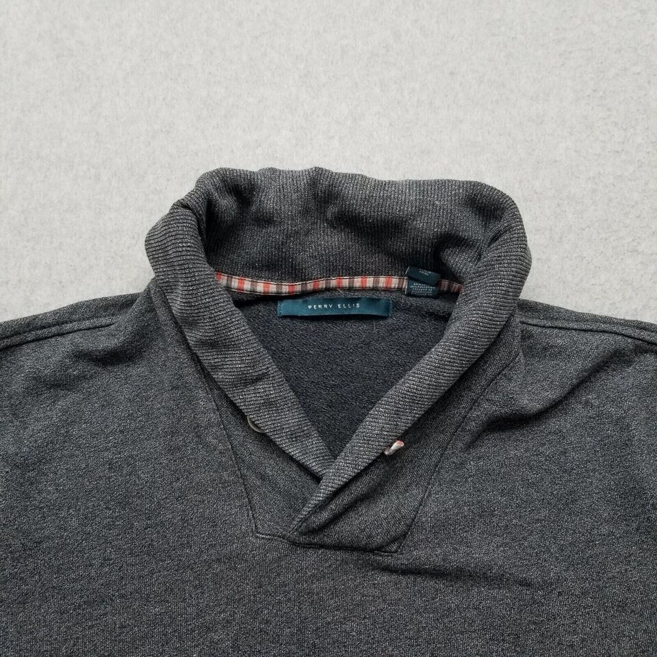 Perry Ellis Perry Ellis Sweater Men Small Pullover Shawl Neck Pockets Size US S / EU 44-46 / 1 - 4 Thumbnail