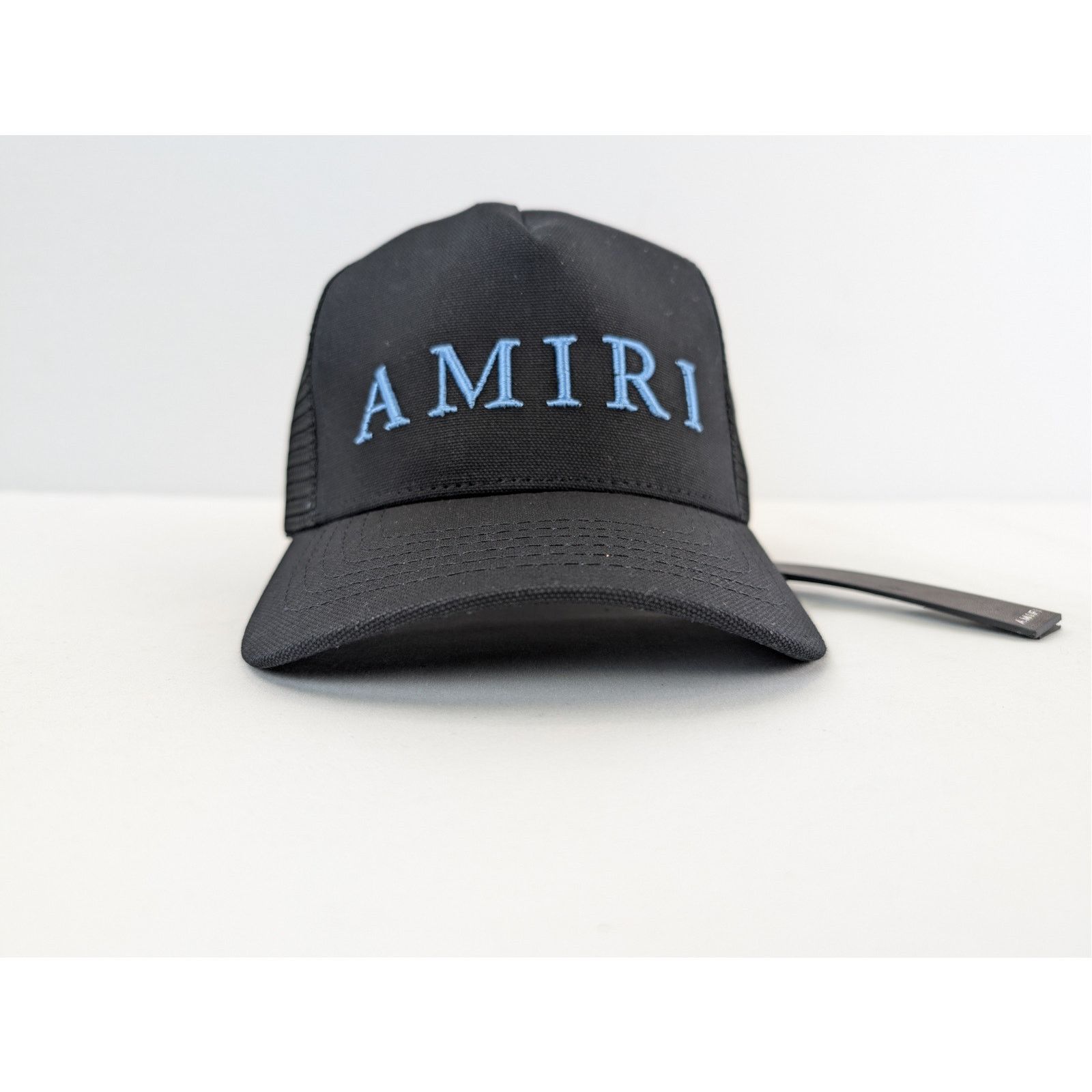 Amiri o1rshd1 Q:3 / Trucker Cap / Hat in Black / Carolina Blue Size ONE SIZE - 1 Thumbnail