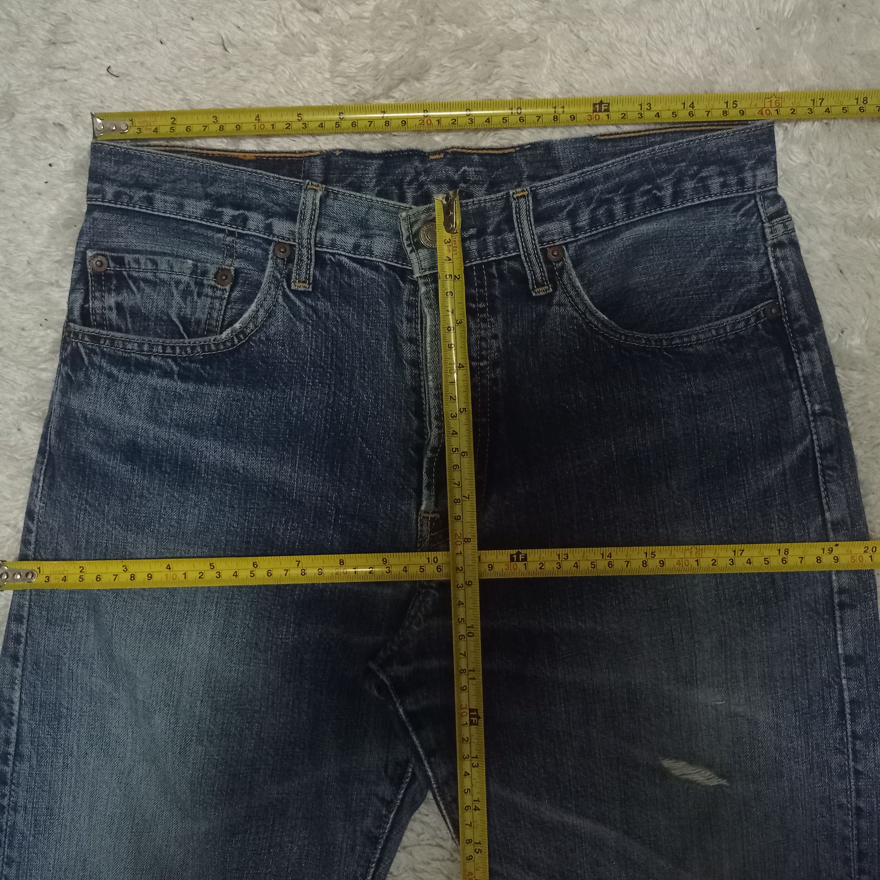 Levi's × Levi's Vintage Clothing Vintage 90s Levis 501 Blue Wash Distressed Baggy Jeans 32x28 Size US 32 / EU 48 - 7 Thumbnail