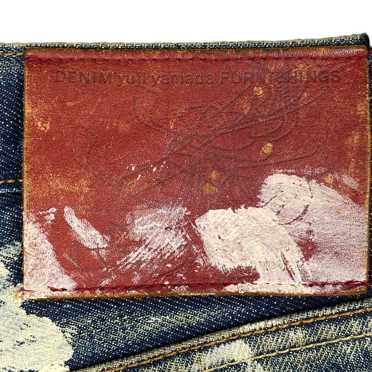 Yuji Yamada Vintage Yuji Yamada Distressed Paint Splatter Jeans Size US 32 / EU 48 - 9 Thumbnail