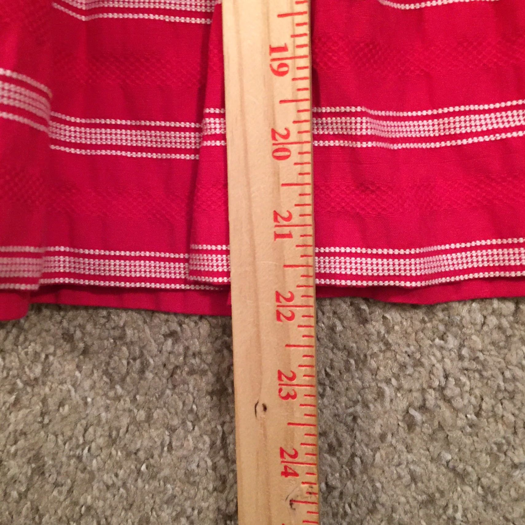 Talbots Talbots Skirt 10P Pink Striped Knee Length Unlined Flare Petites Women's Cotton Blend Zip Dry Clean Only Vintage No Size 32" / US 10 / IT 46 - 5 Thumbnail
