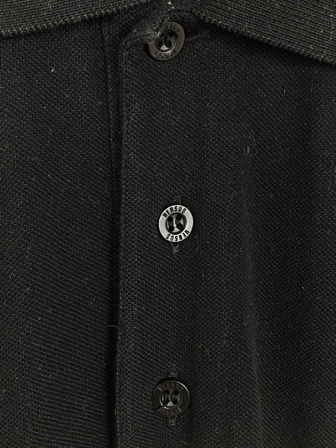 Versace Versace Versus Lampas Logos Polo Shirt In Black Size US M / EU 48-50 / 2 - 4 Thumbnail
