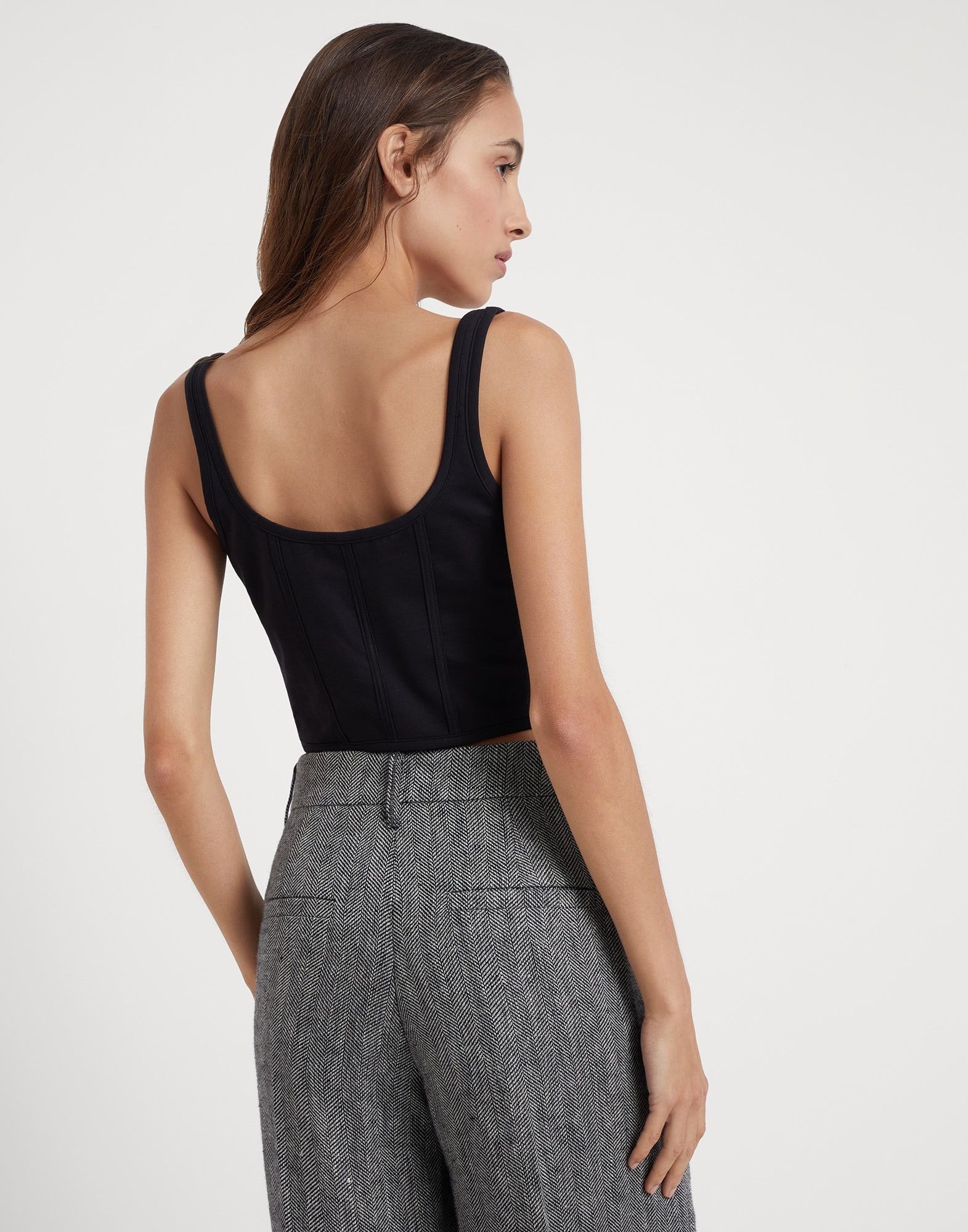 Brunello Cucinelli o1w1db10825 Tank Top in Black Size L / US 10 / IT 46 - 2 Thumbnail