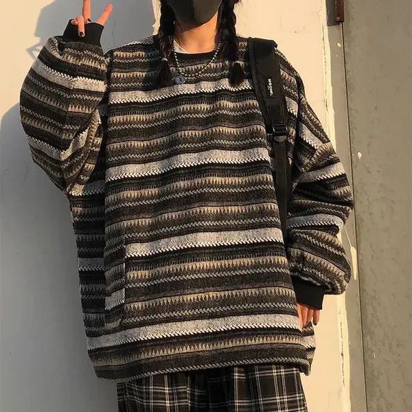 VIBE Striped Oversize Pullovers Size ONE SIZE - 2 Thumbnail
