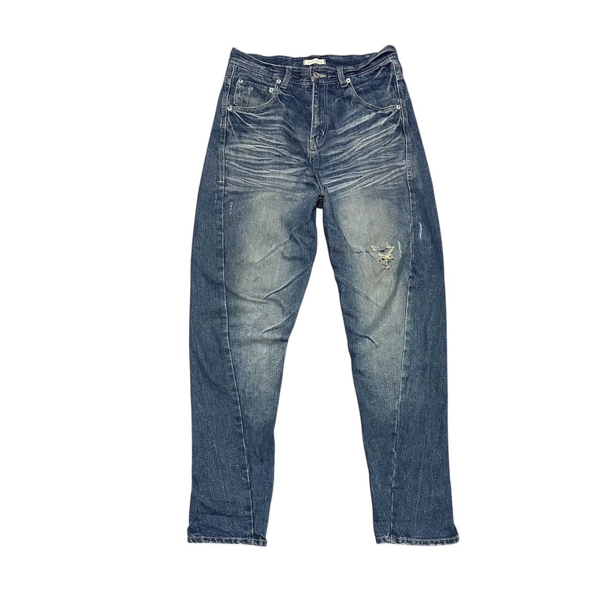 Japanese Brand Vintage Japanese Blue Jeans Distressed By Enverobe Size US 31 - 1 Thumbnail