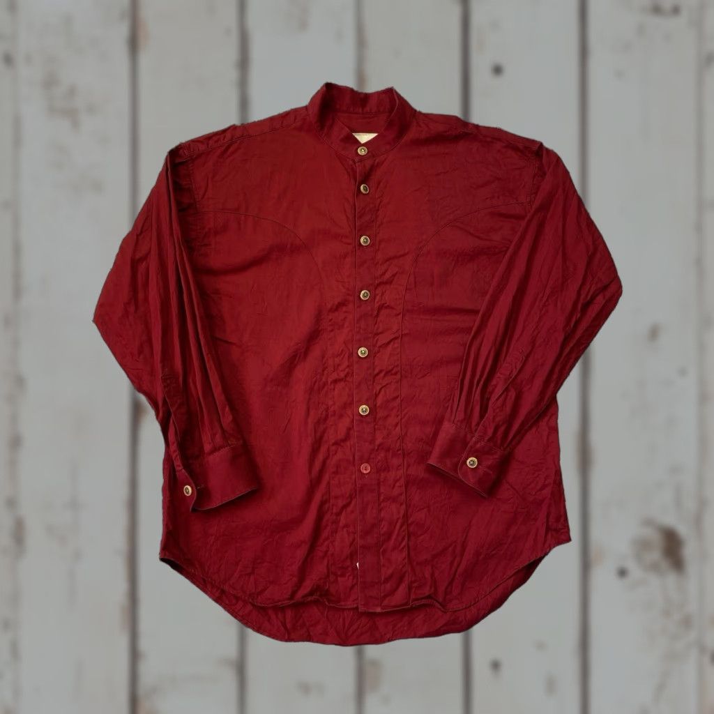 Vintage VINTAGE Stubbs & Wootton Red Corduroy Western Shirt Jacket Large Mens Regular Button-Up Long Sleeve Size US L / EU 52-54 / 3 - 1 Thumbnail