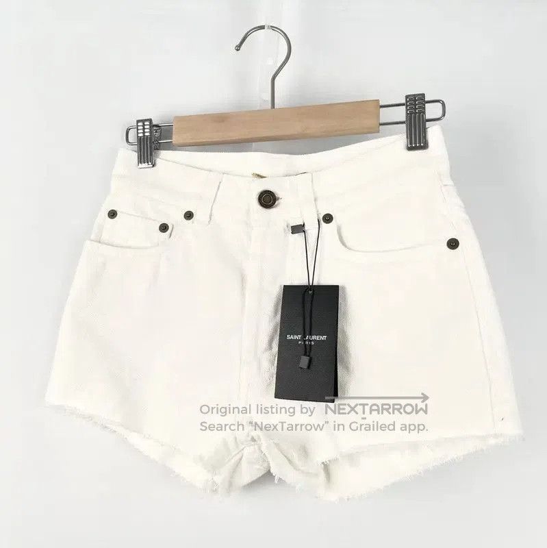 Saint Laurent White Summer Women's Shorts .
