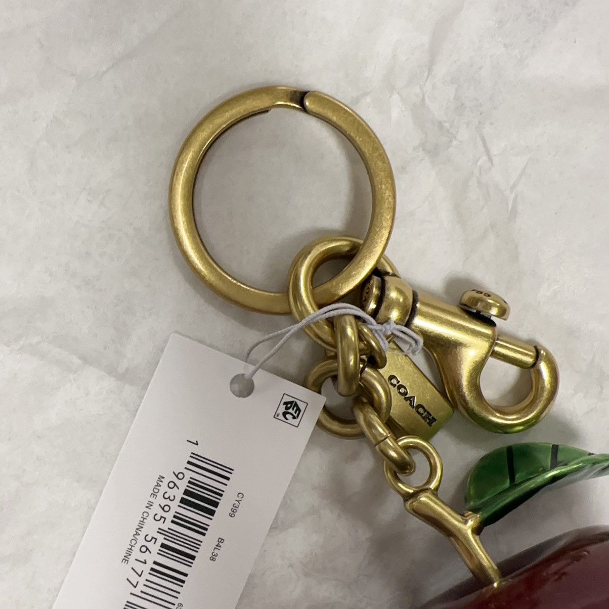 Coach NWT Limited Coach Small Resin Apple Bag Charm Brass / Red Size ONE SIZE - 5 Thumbnail