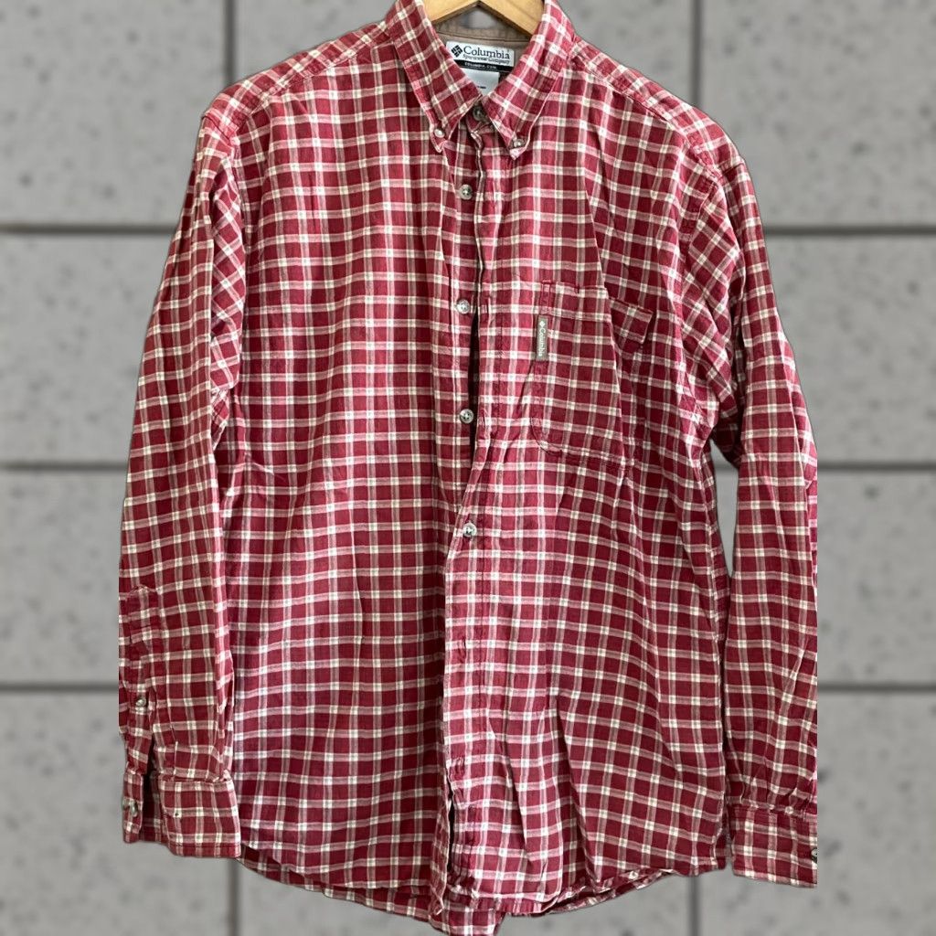 Vintage Columbia Shirt Mens Med Long Sleeve Button-Up Red Plaid, Casual Workwear, Pockets, Breathable Size US M / EU 48-50 / 2 - 1 Thumbnail