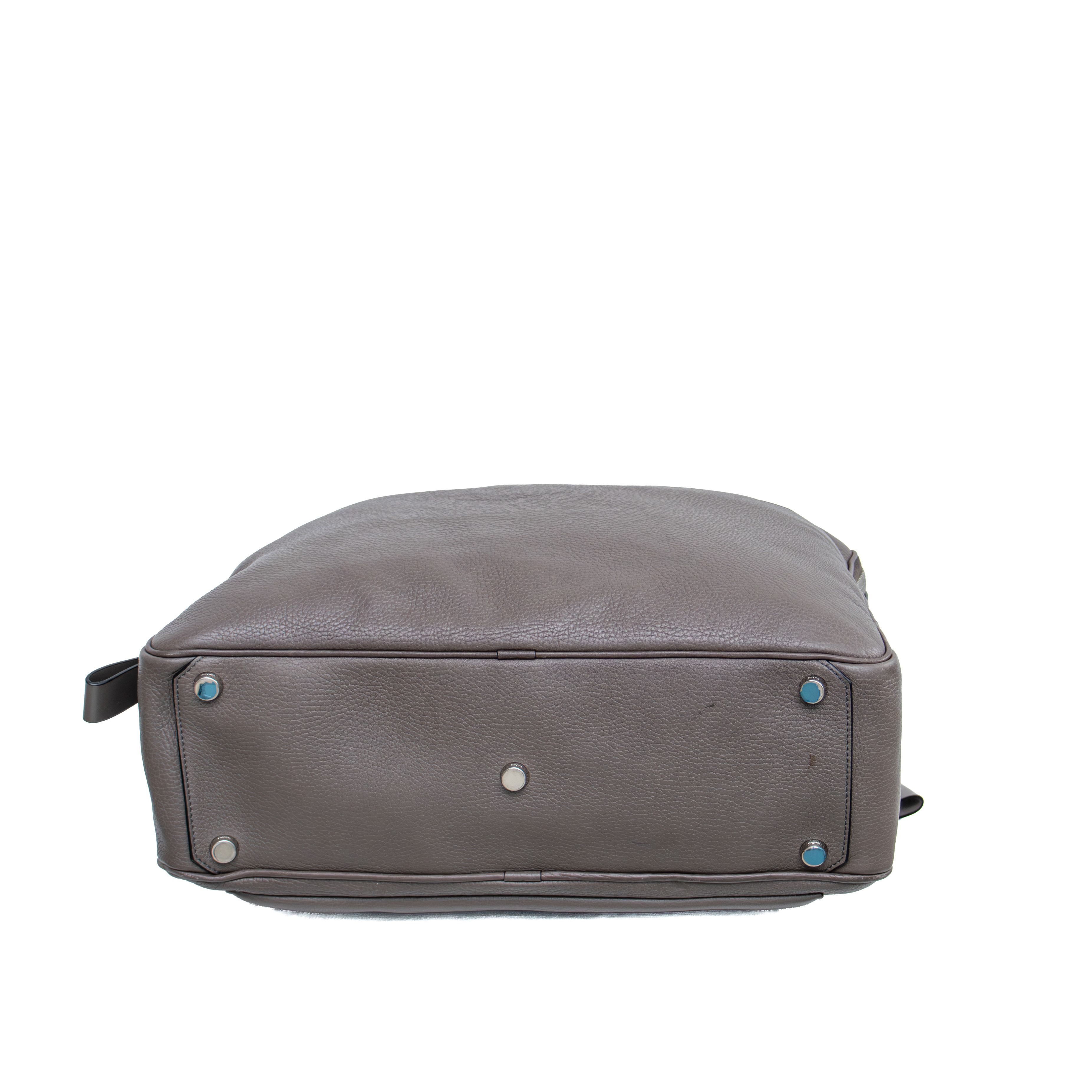 Tom Ford Tom Ford BuckleyGrey Pebbled Leather Briefcase Business Bag Size ONE SIZE - 8 Thumbnail