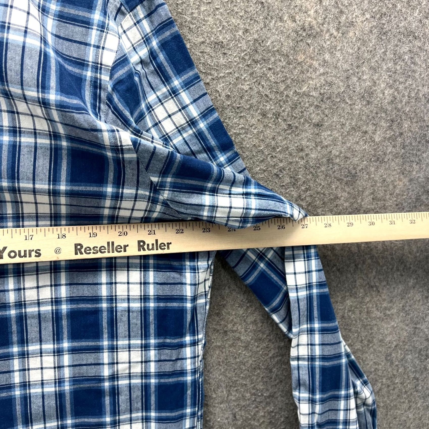 Polo Ralph Lauren VINTAGE Polo Ralph Lauren Shirt Mens Large Blue Button-Down Indigo Oxford Plaid Size US L / EU 52-54 / 3 - 3 Thumbnail