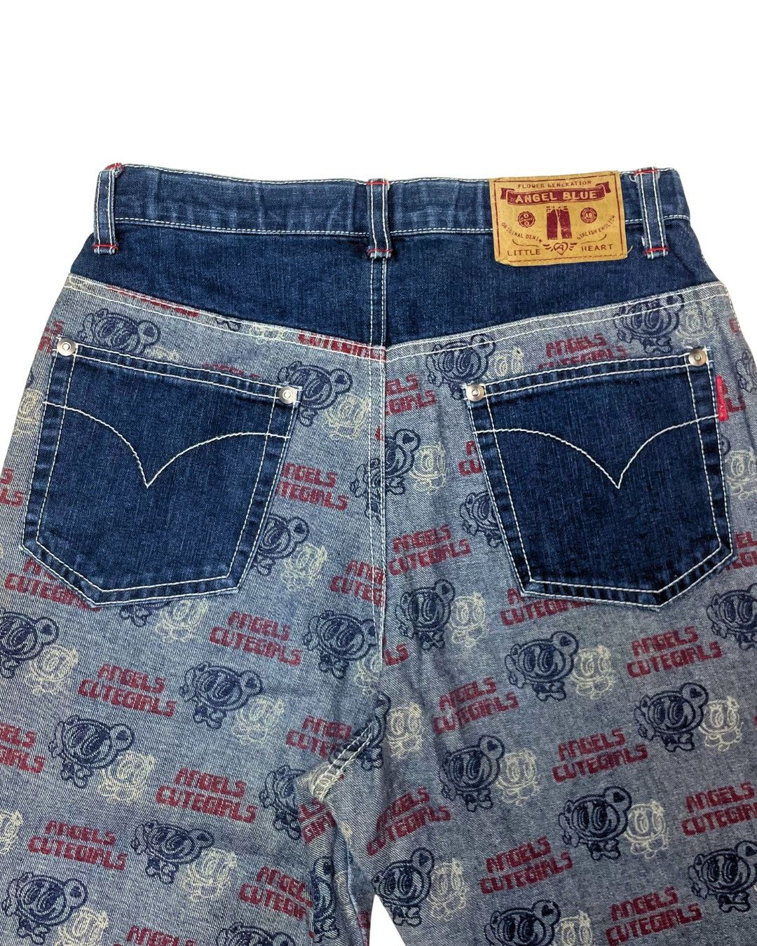 Angel Blue Angel Blue Nakamura kun Monogram AllOver Print Flared Denim Size 27" / US 4 / IT 40 - 4 Thumbnail