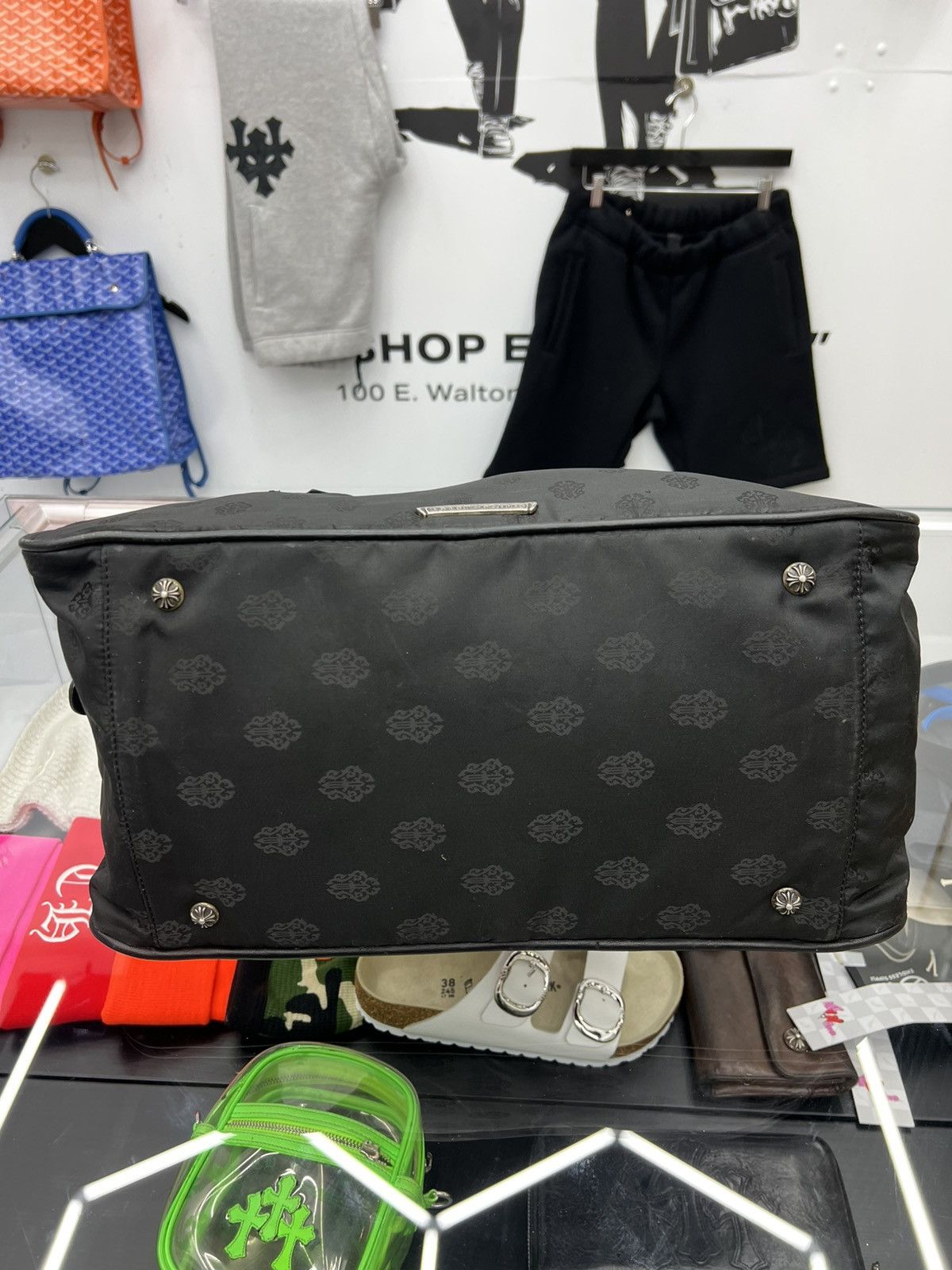 Chrome Hearts CHROME HEARTS LEATHER CROSS PATCH NYLON DAGGER PRINT GYM BAG Size ONE SIZE - 9 Thumbnail