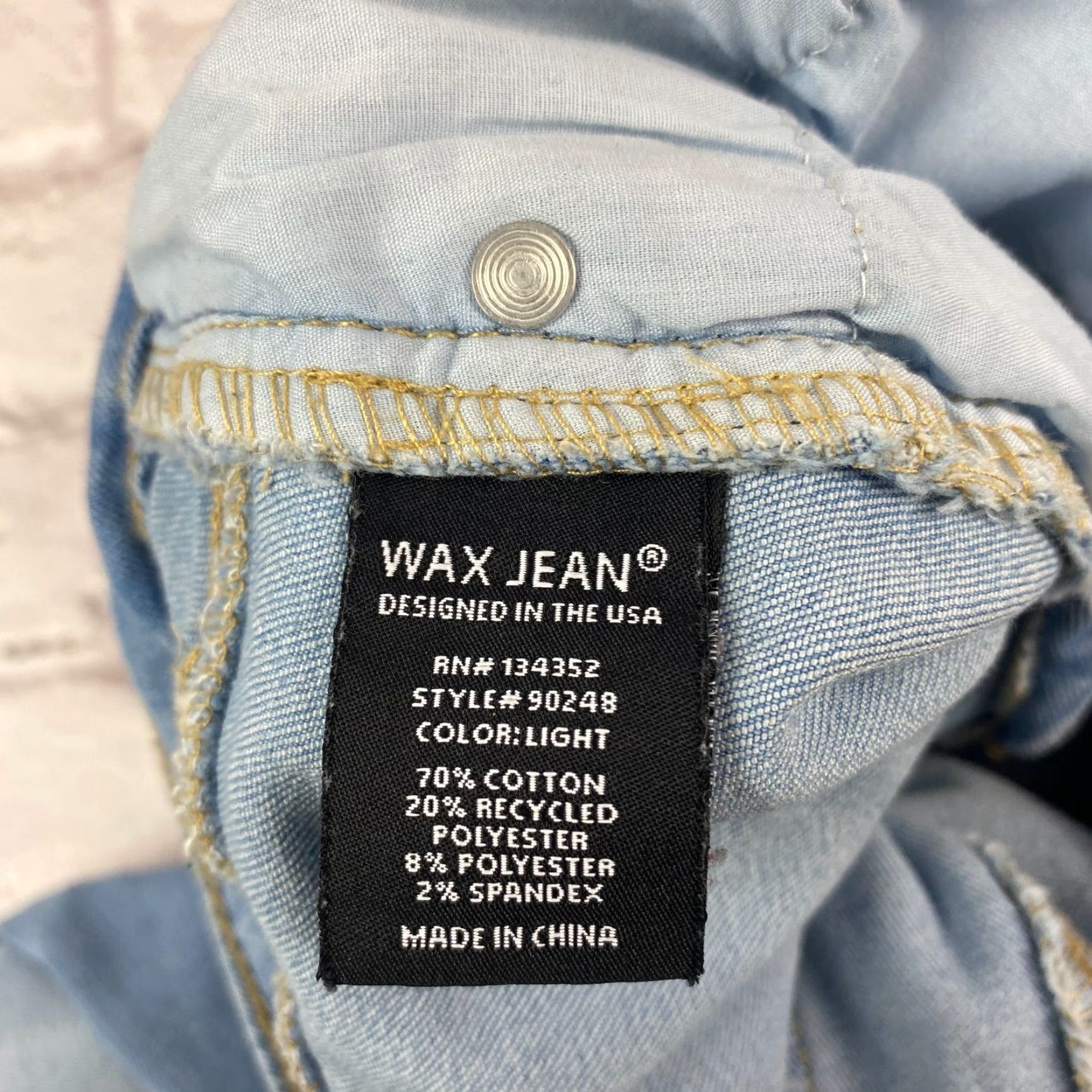 Denime Wax Jeans Womens Size 7 Blue Mid Rise Bootcut Stretch Denim Size 28" / US 6 / IT 42 - 7 Thumbnail