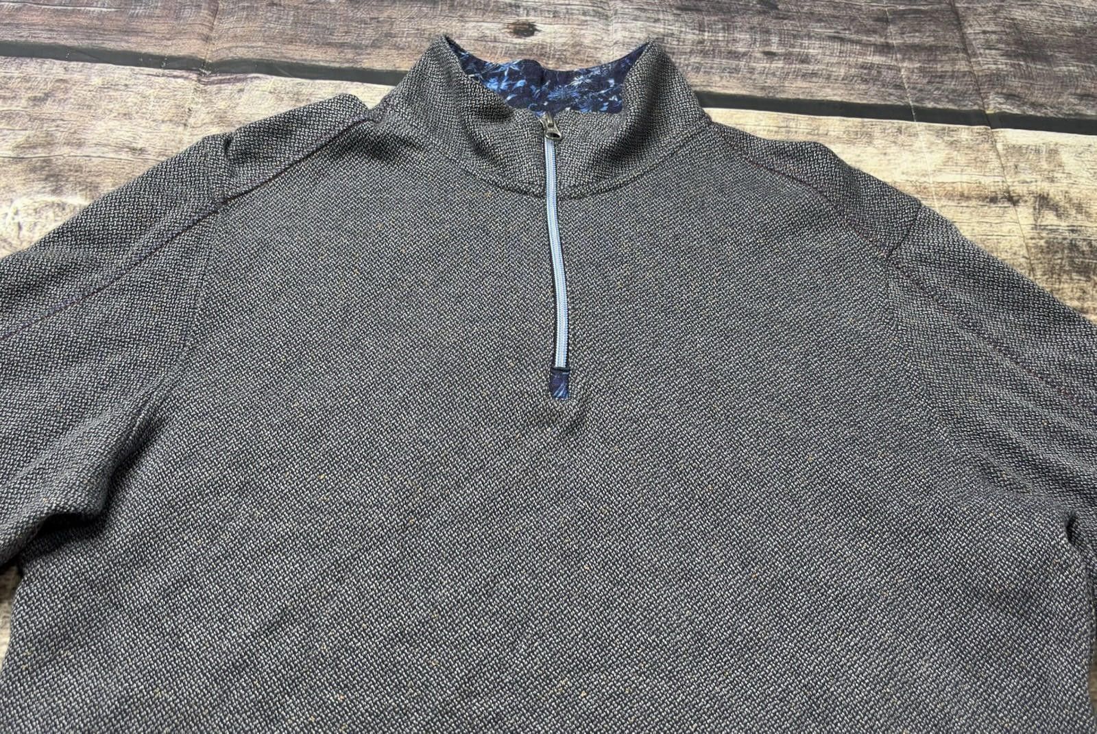Robert Graham Robert Graham Sweater Mens Medium Classic Fit 1/4 Zip Cotton Size US M / EU 48-50 / 2 - 4 Thumbnail