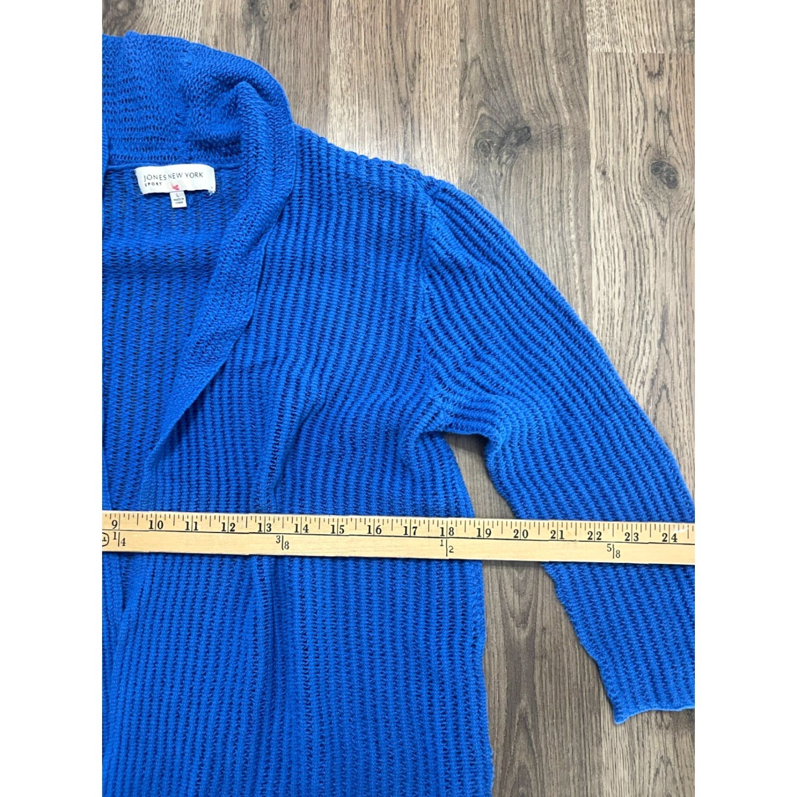 Jones New York Jones New York Sweater Cardigan Women's Large Blue Open Long Sleeve Knit Regular Size L / US 10 / IT 46 - 5 Thumbnail