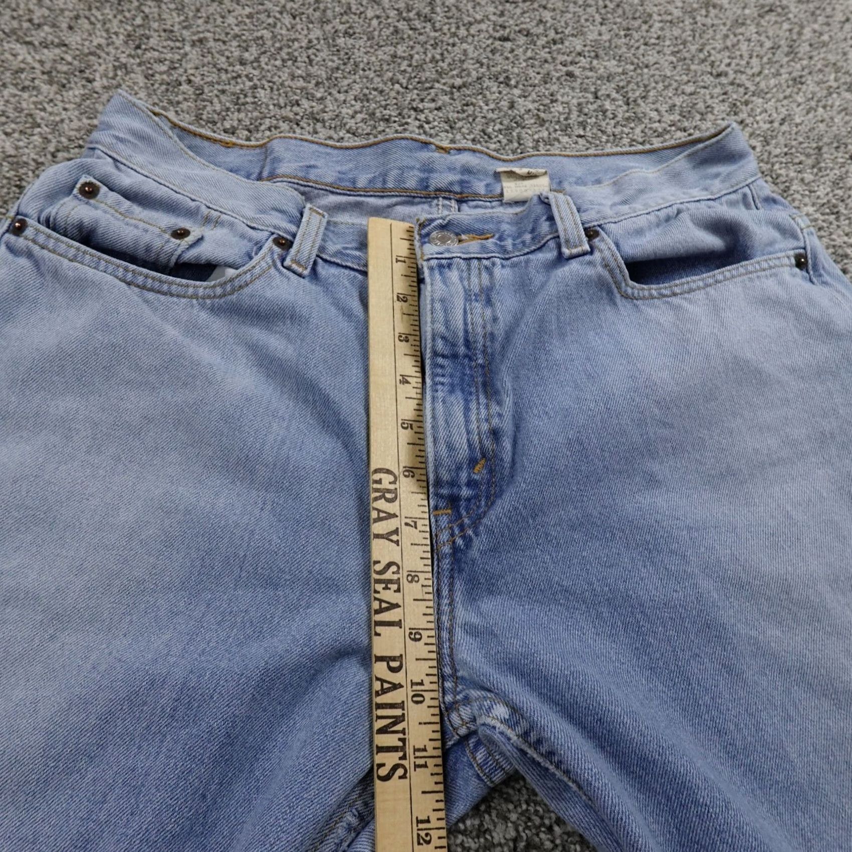 Levi's VINTAGE Levi's Jeans Womens 14 Dark Blue Denim 505 Straight Lower Rise Y2K 00s Mens Womens Girls Boys Size 36" / US 14 / IT 50 - 4 Thumbnail