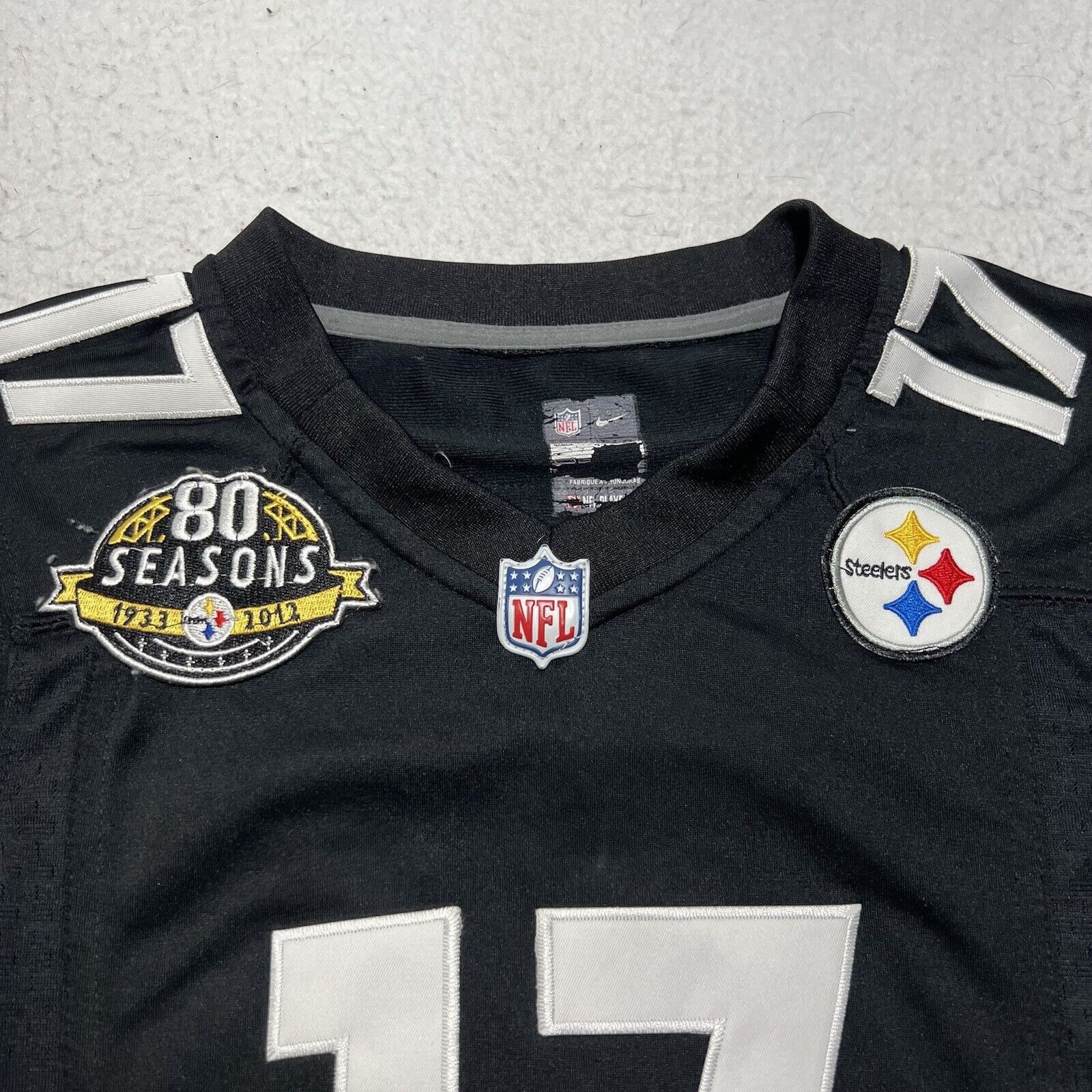 Nike Nike Small Pittsburgh Steelers Mike Wallace 80 Season Jersey Size S / US 4 / IT 40 - 2 Thumbnail