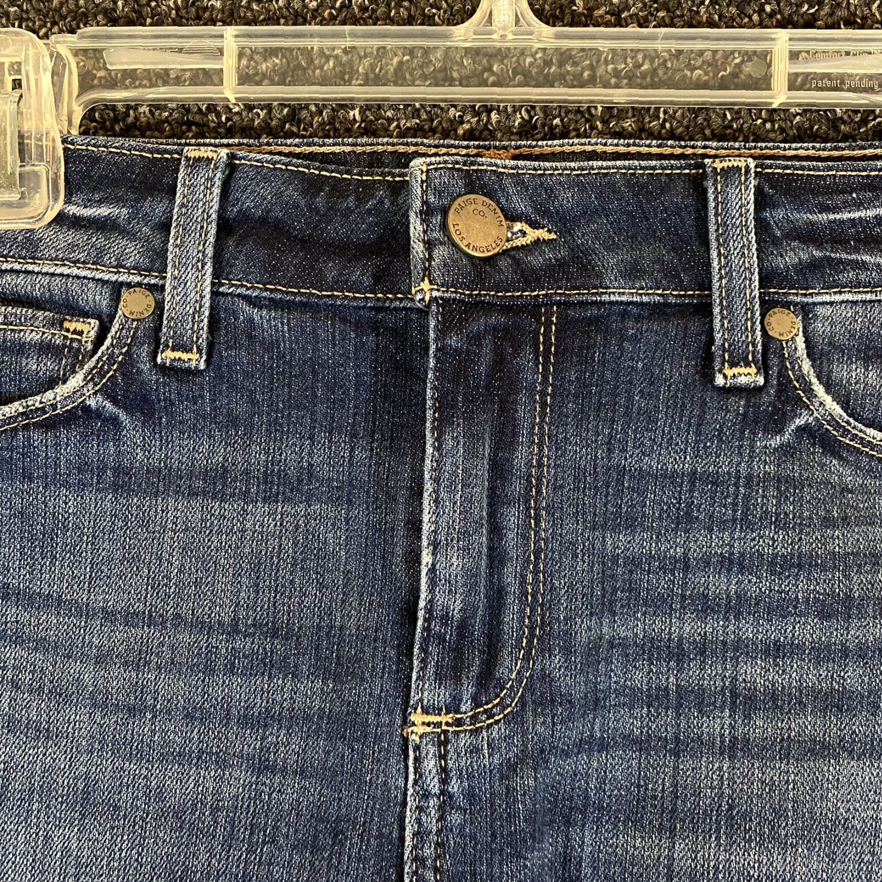Paige Paige Shorts Womens 32 Blue Denim Jimmy Distressed Rolled Cuffs Summer Size 26" / US 2 / IT 38 - 2 Thumbnail