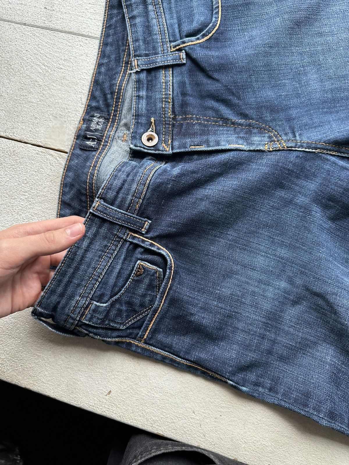 Armani 🚨Gothic Armani Regular Slim relax Flared Jeans Womens Size 32" / US 10 / IT 46 - 4 Thumbnail