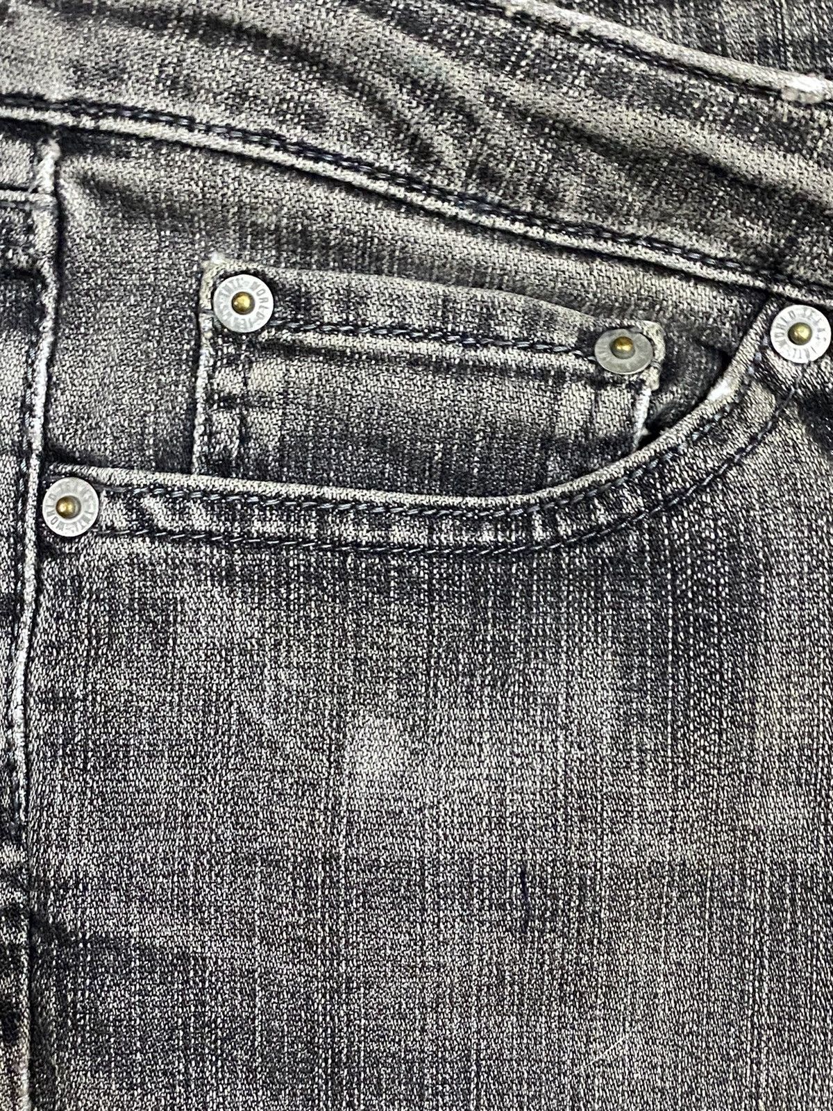 Hypebeast Vintage Japanese Brands Black Denim Distressed Flare Jeans Size US 32 / EU 48 - 11 Thumbnail