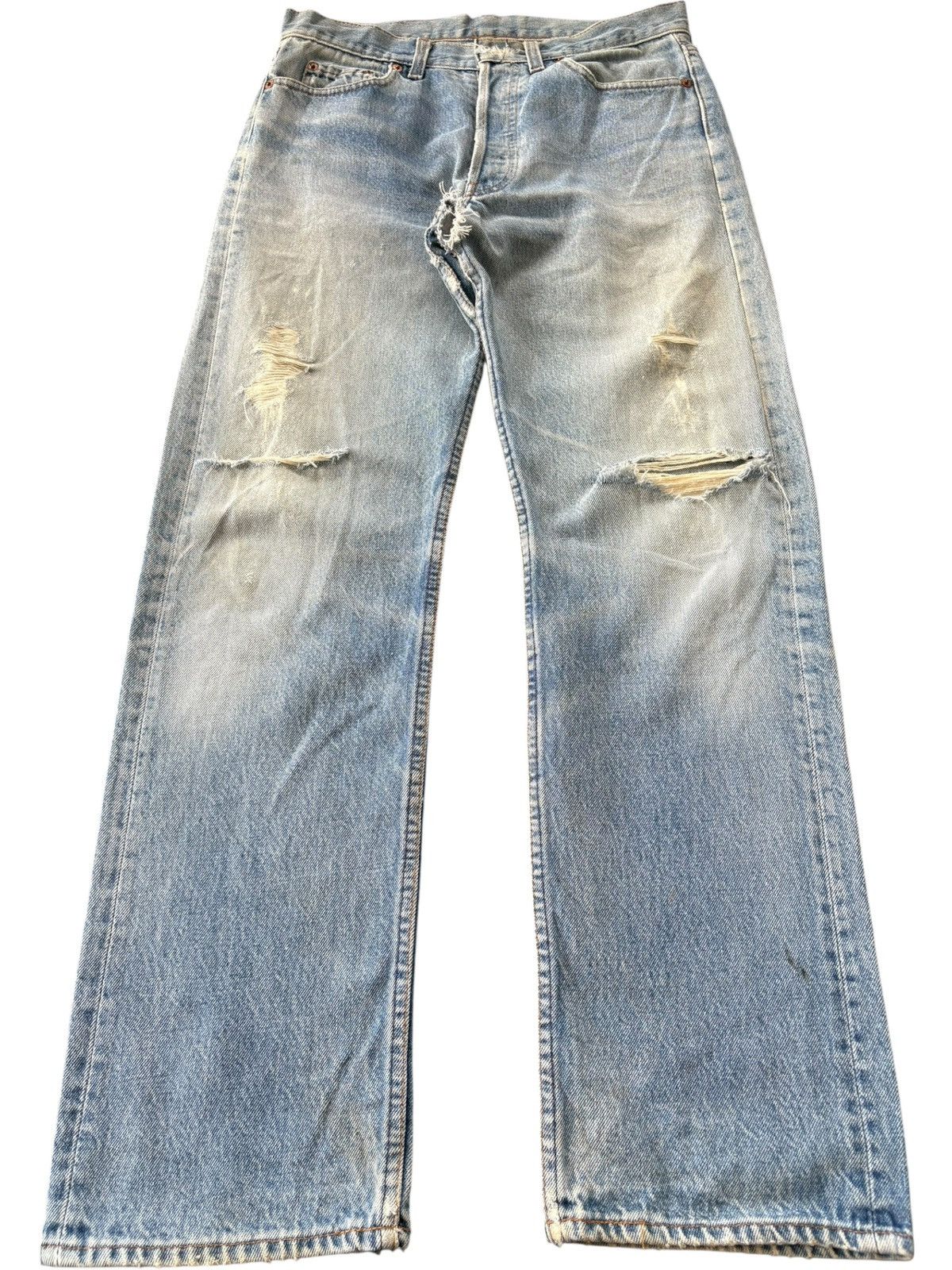 Levi's Vintage 80s Levis 501 Stonewashed Distressed Jeans Size US 30 / EU 46 - 1 Thumbnail