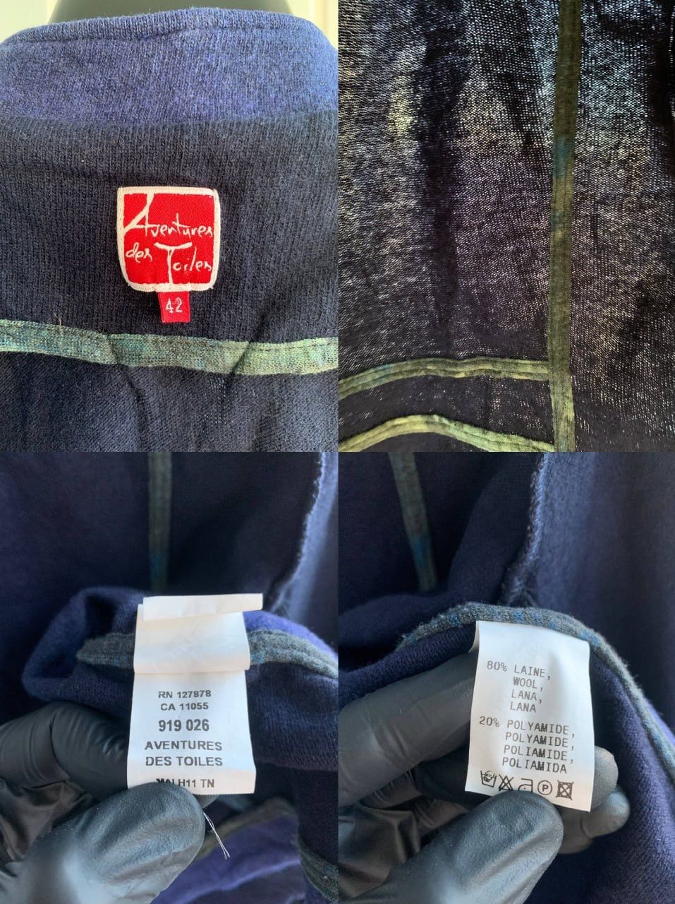 Other Aventures Des Toiles Multicolor Wool Knit Button Blazer Size M / US 6-8 / IT 42-44 - 19 Thumbnail