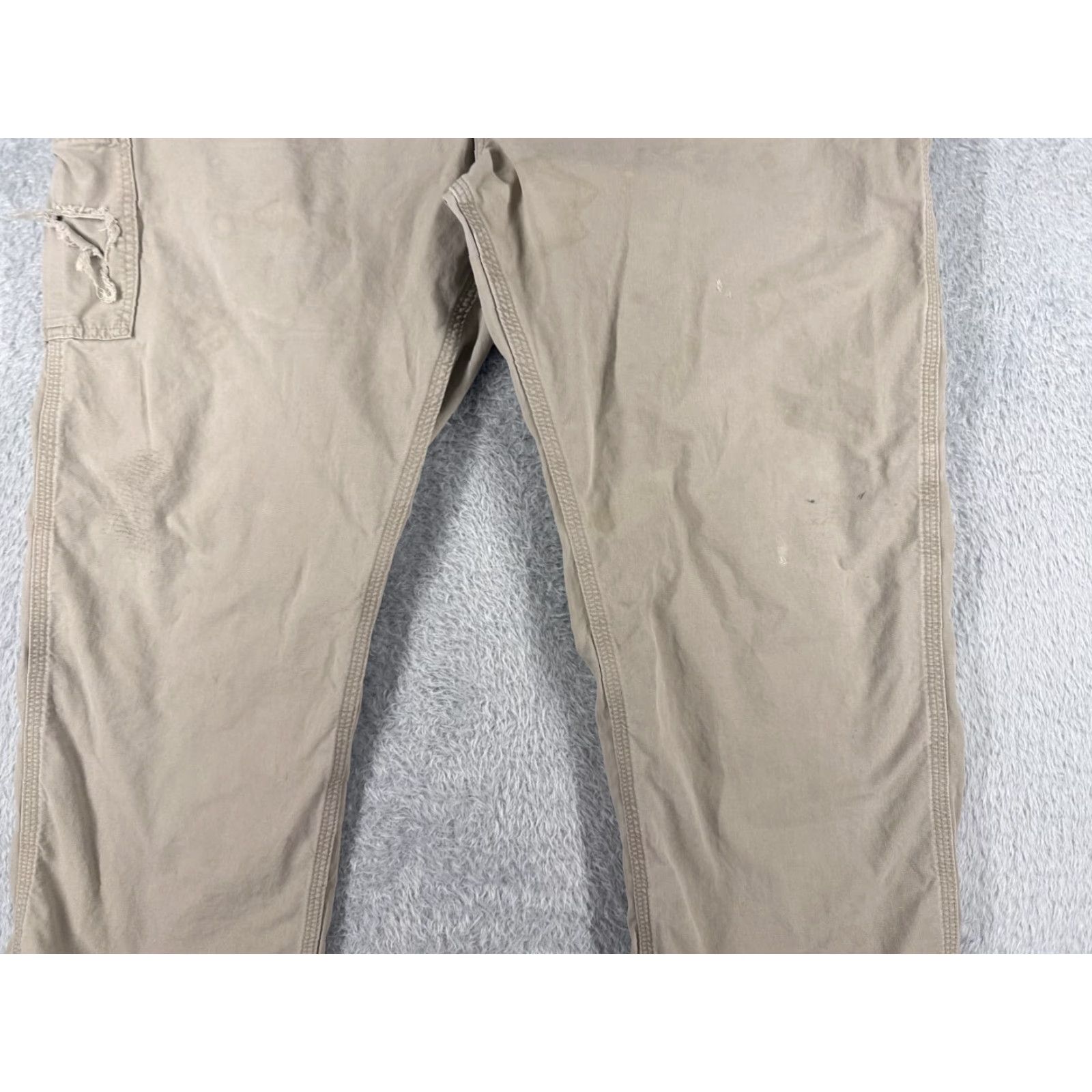 Carhartt Carhartt Pants Men 42 Beige Utility Work Pants 100% Cotton Canvas Relaxed Straight 5-Pocket Carpenter Workwear Mens Size US 42 / EU 58 - 3 Thumbnail