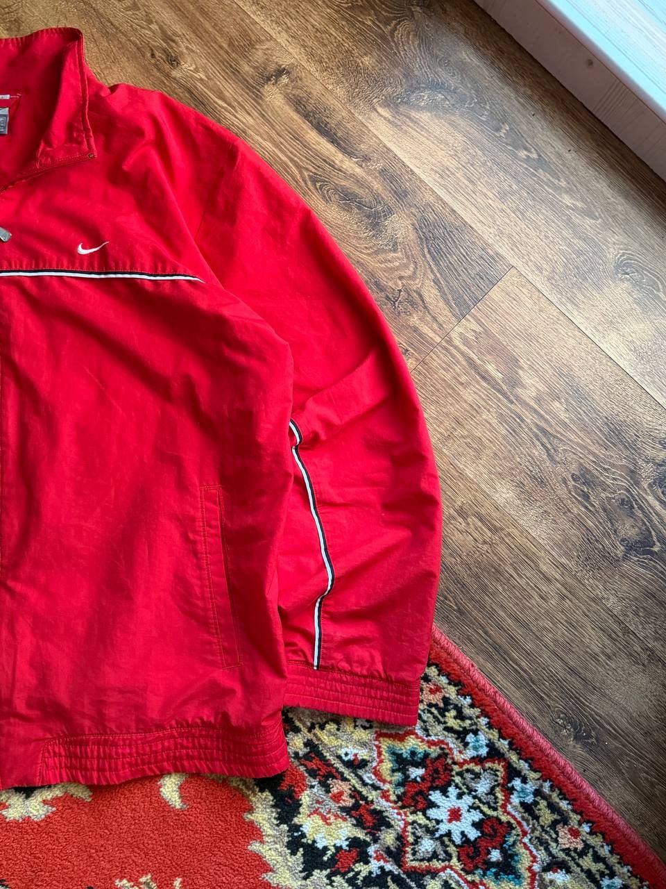 Nike Vintage 00's Nike Y2K Streetwear Drill Jacket Mini Swoosh Size US L / EU 52-54 / 3 - 9 Thumbnail
