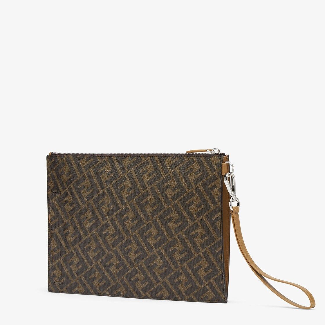 Fendi o1s1wg111025 Size: OS / Diagonal Flat Pouch in Beige/Black Size ONE SIZE - 2 Thumbnail