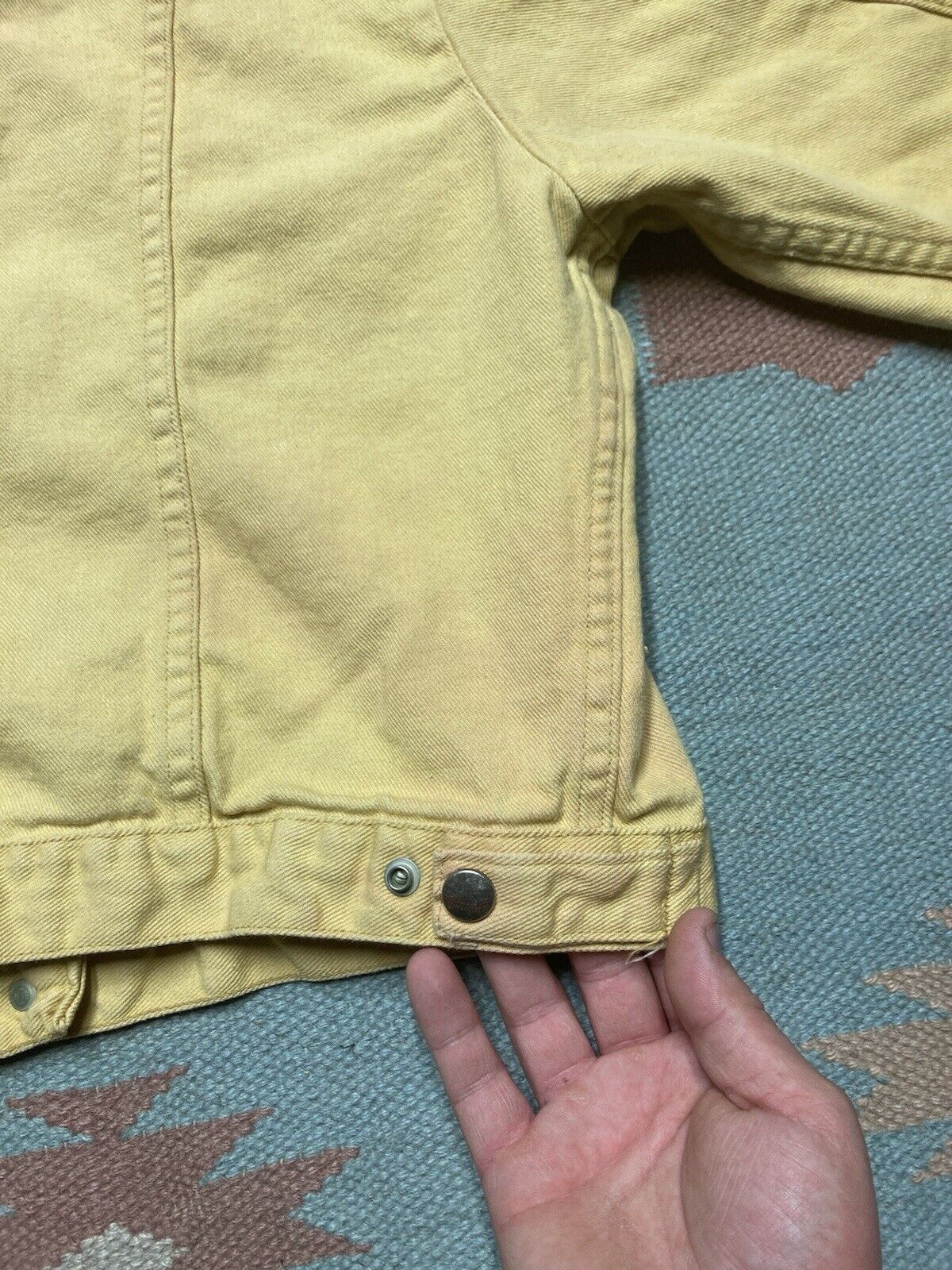 Vintage × Wrangler 70s wrangler denim trucker jacket snap women’s size 38 Size M / US 6-8 / IT 42-44 - 7 Thumbnail
