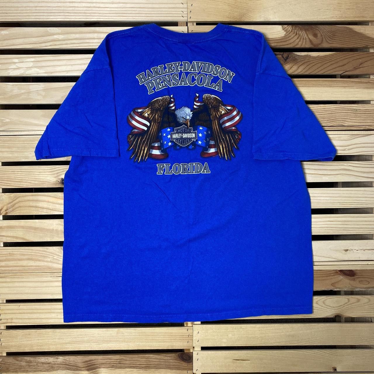 Harley Davidson Harley Davidson Pensacola, FL Blue Biker Tee Size XL Size US XL / EU 56 / 4 - 1 Thumbnail
