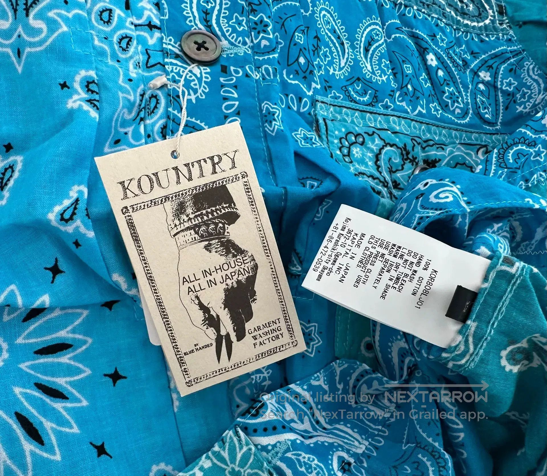 Kapital Kountry vintage bandana print shirt jacket in blue. Size US M / EU 48-50 / 2 - 3 Thumbnail